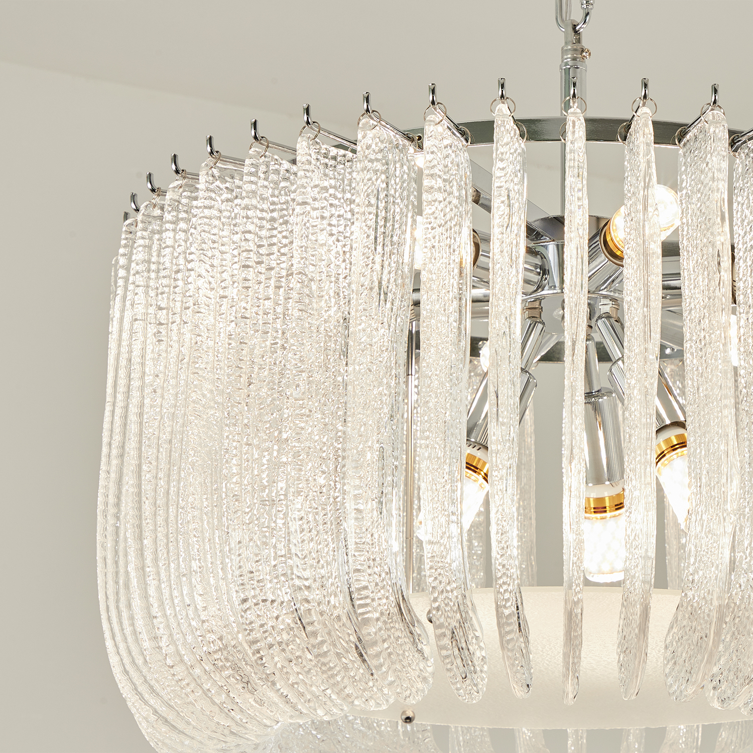 Contemporary Murano Style Glass Chandelier