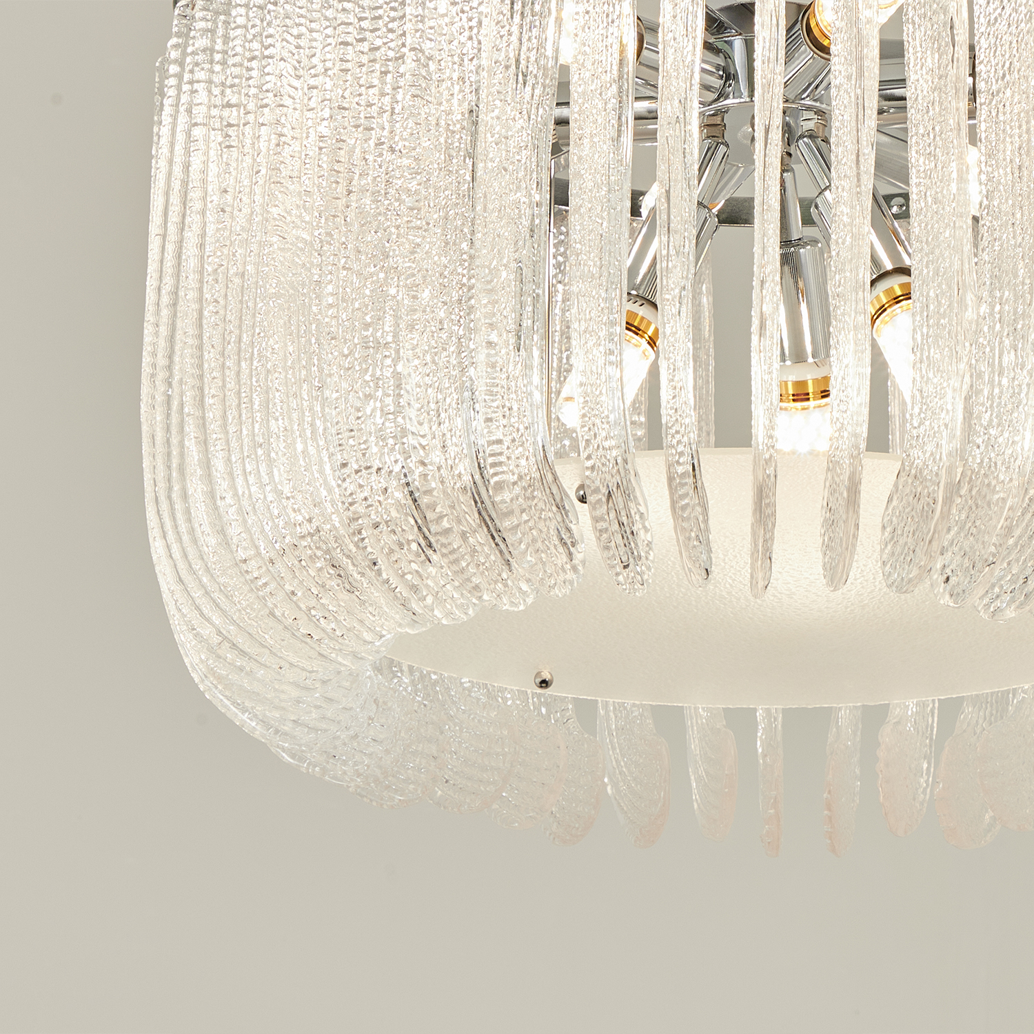 Contemporary Murano Style Glass Chandelier