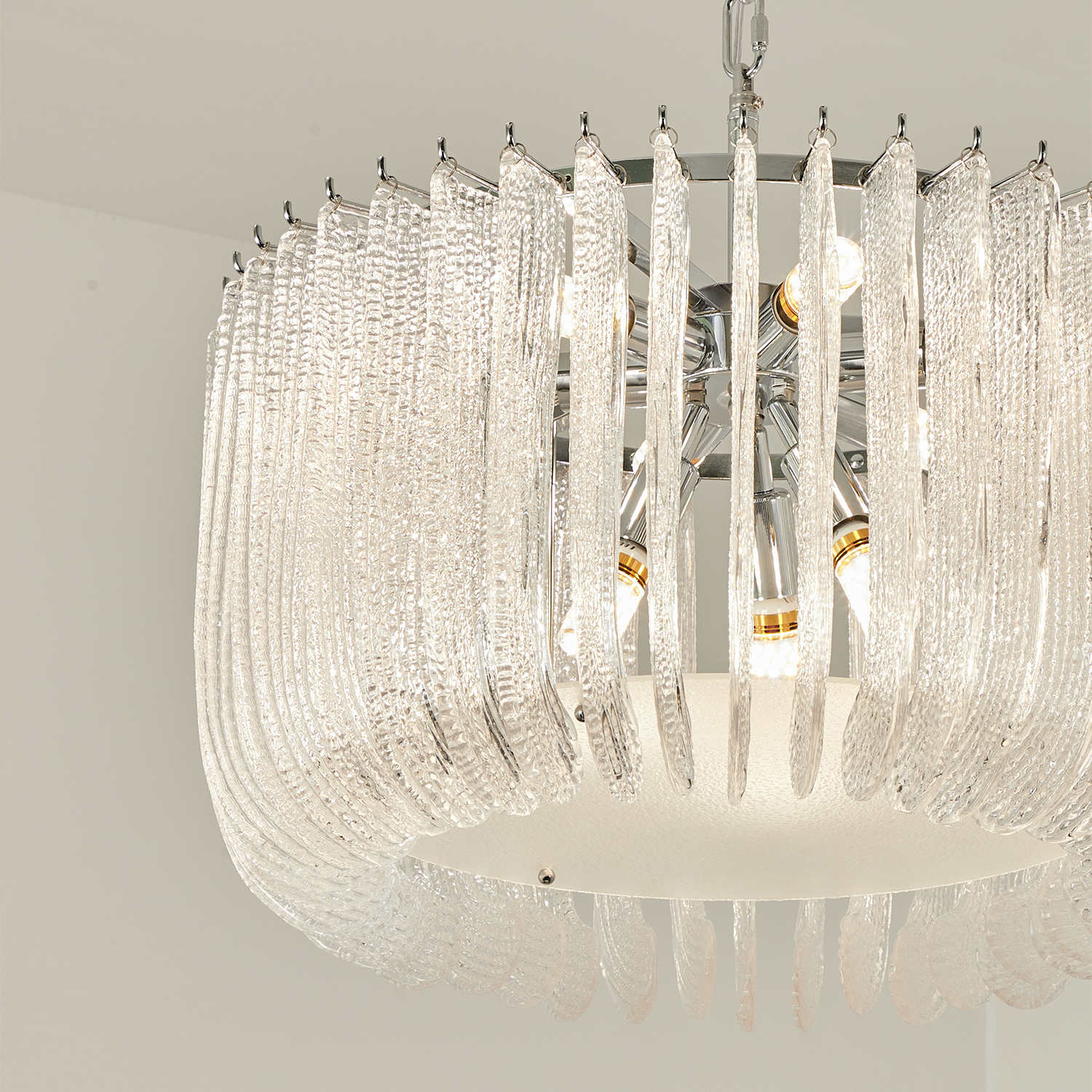 Contemporary Murano Style Glass Chandelier