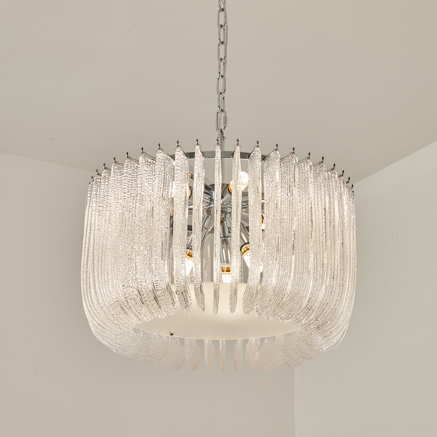 Contemporary Murano Style Glass Chandelier