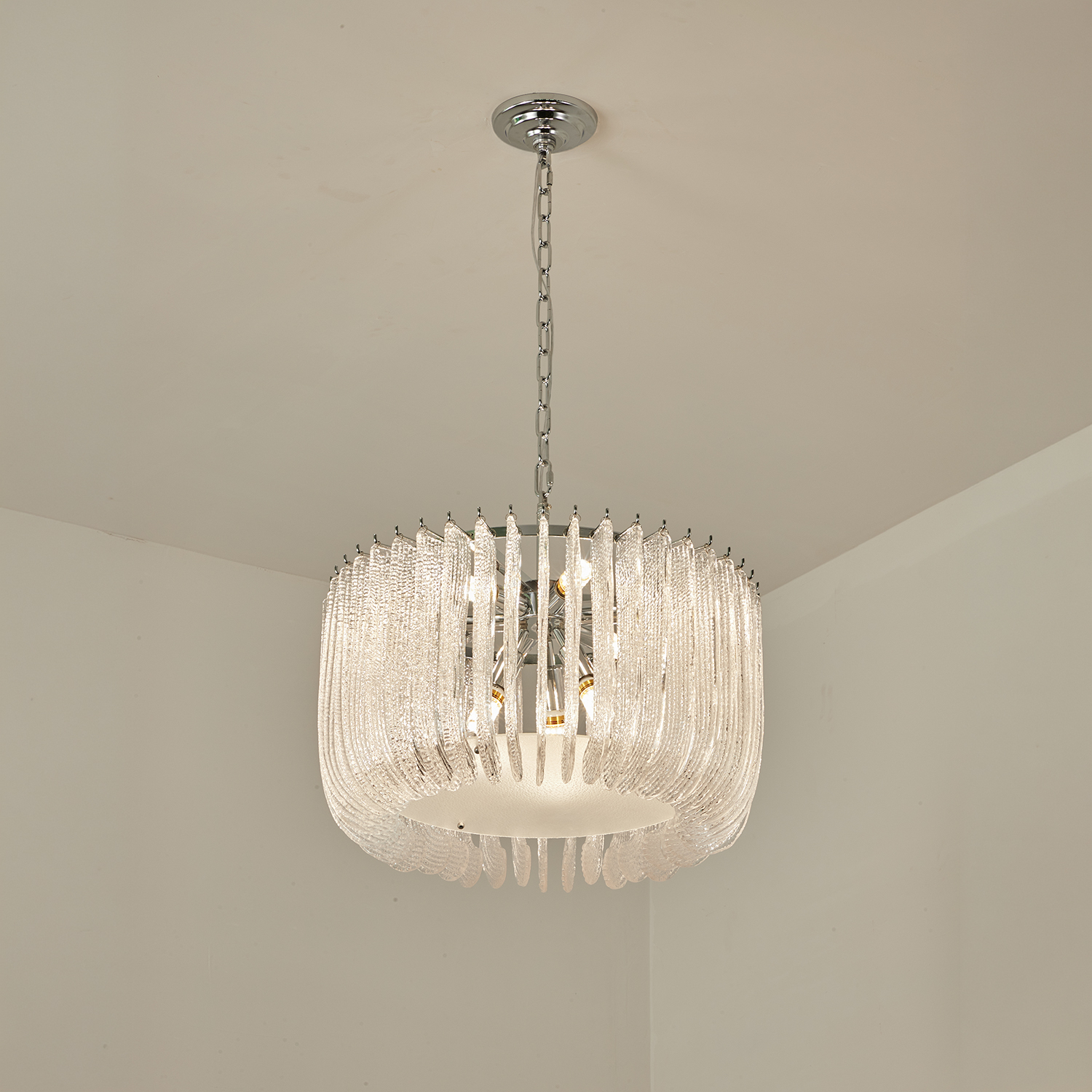 Contemporary Murano Style Glass Chandelier