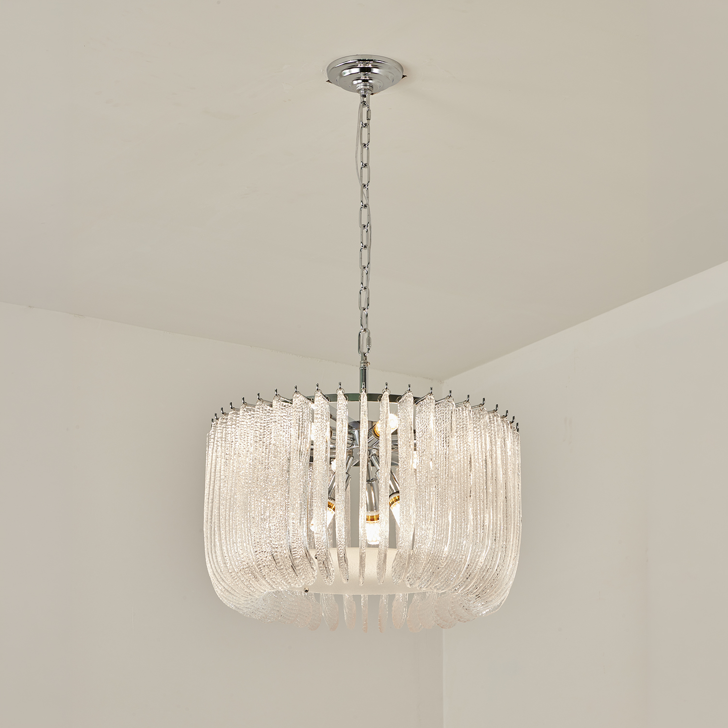Contemporary Murano Style Glass Chandelier