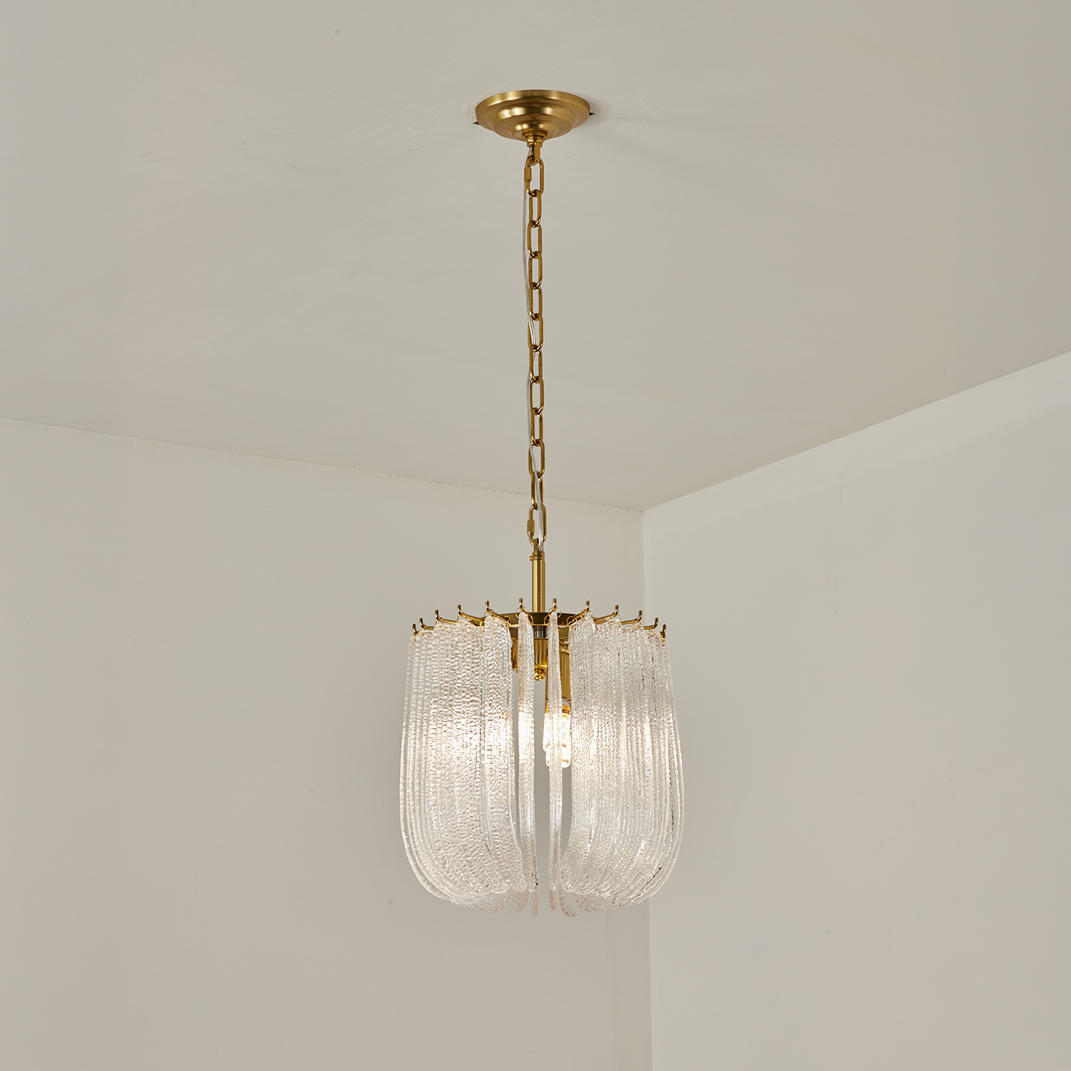 Contemporary Murano Style Glass Chandelier