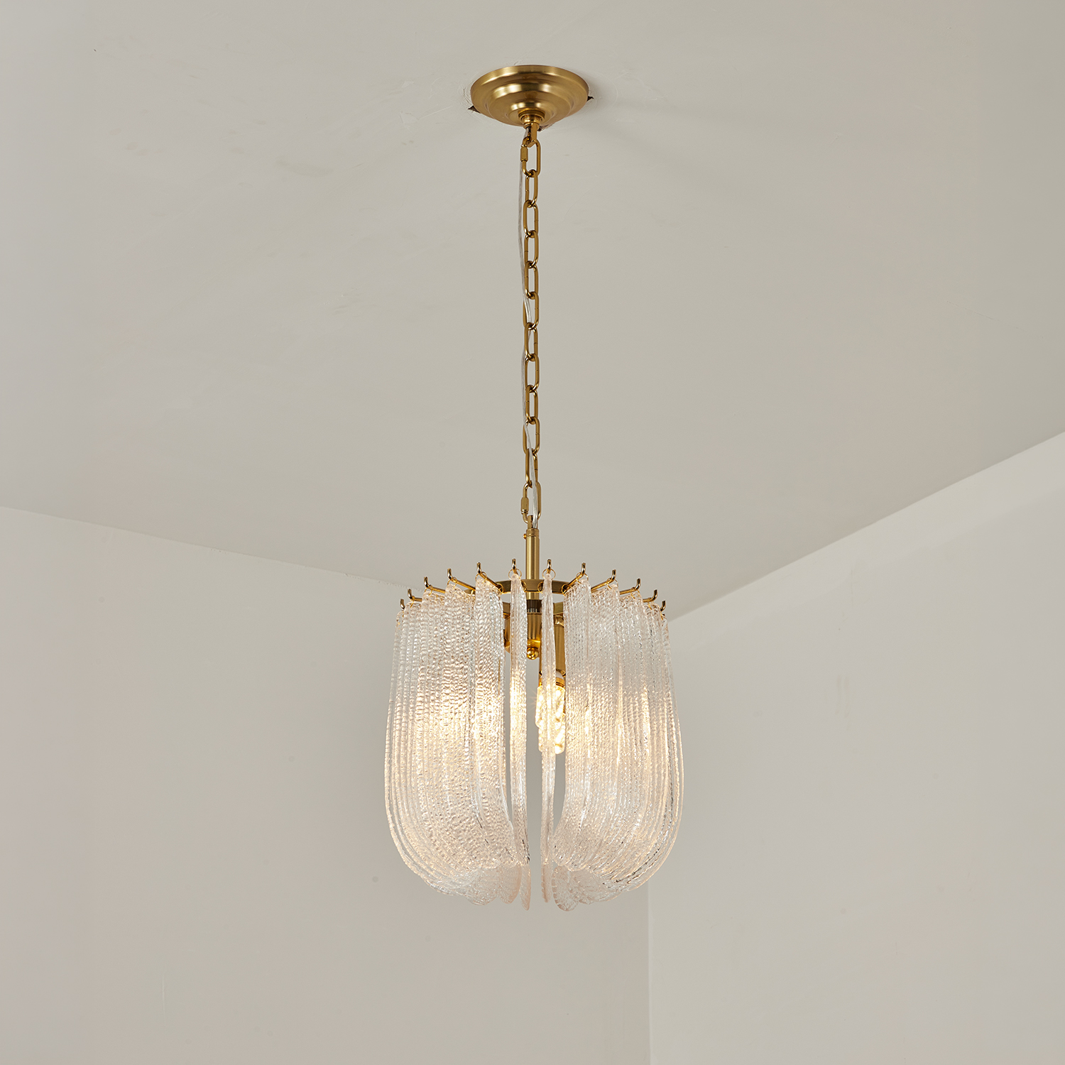 Contemporary Murano Style Glass Chandelier