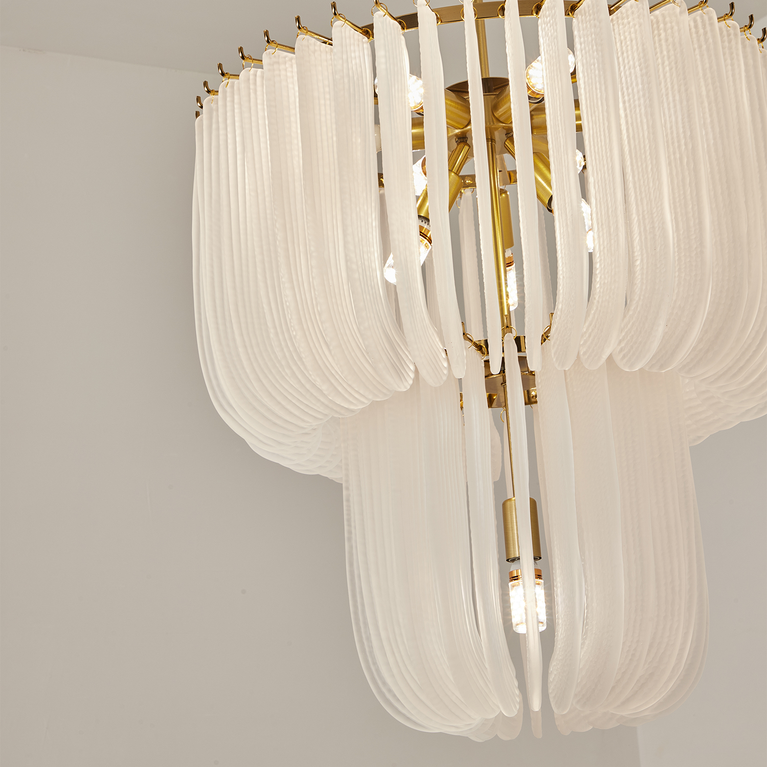 Contemporary Murano Style Glass Chandelier
