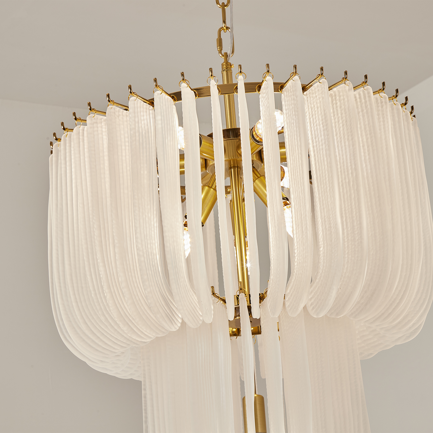 Contemporary Murano Style Glass Chandelier