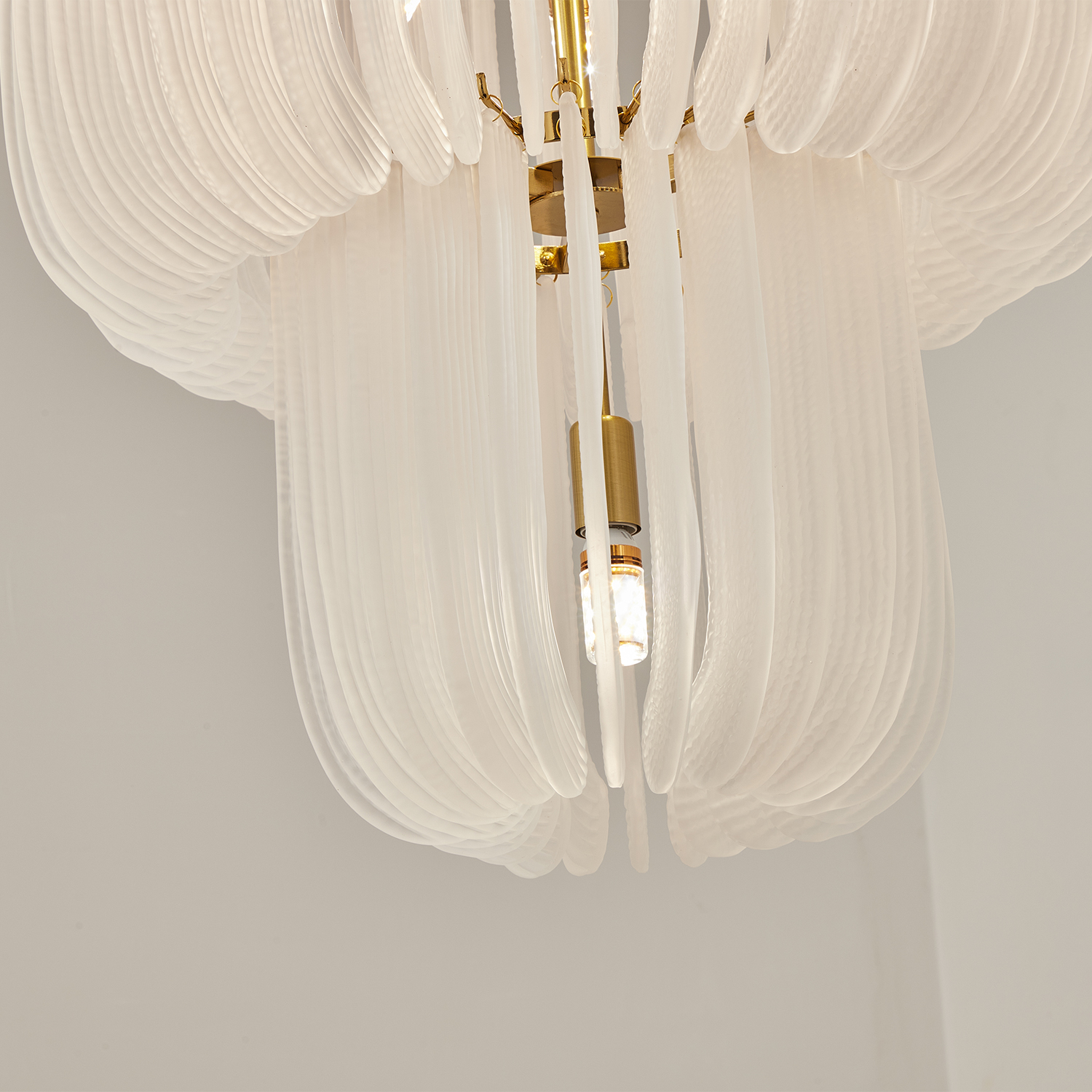 Contemporary Murano Style Glass Chandelier