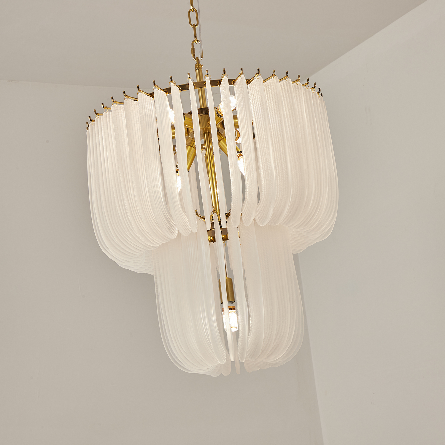 Contemporary Murano Style Glass Chandelier