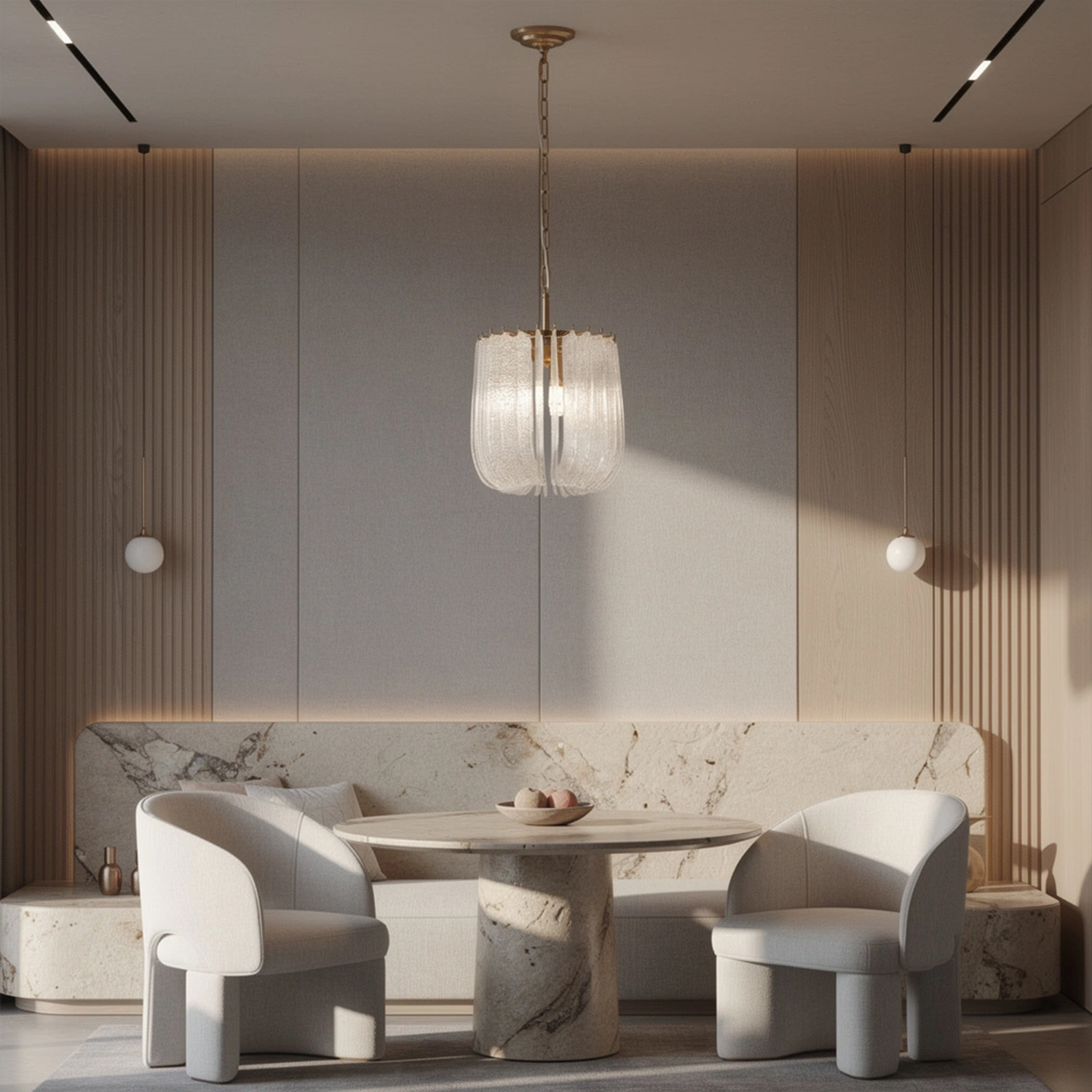 Contemporary Murano Style Glass Chandelier