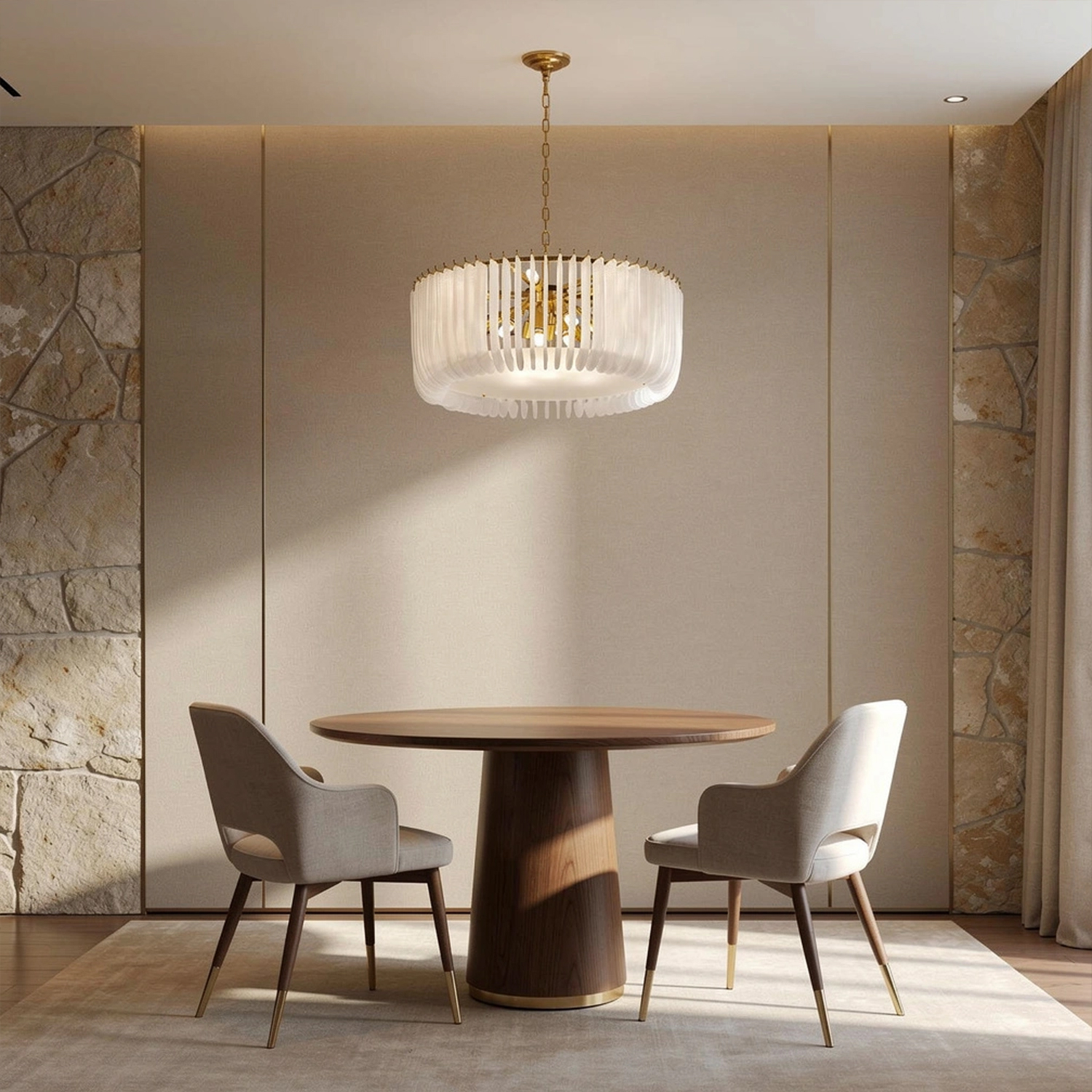 Contemporary Murano Style Glass Chandelier