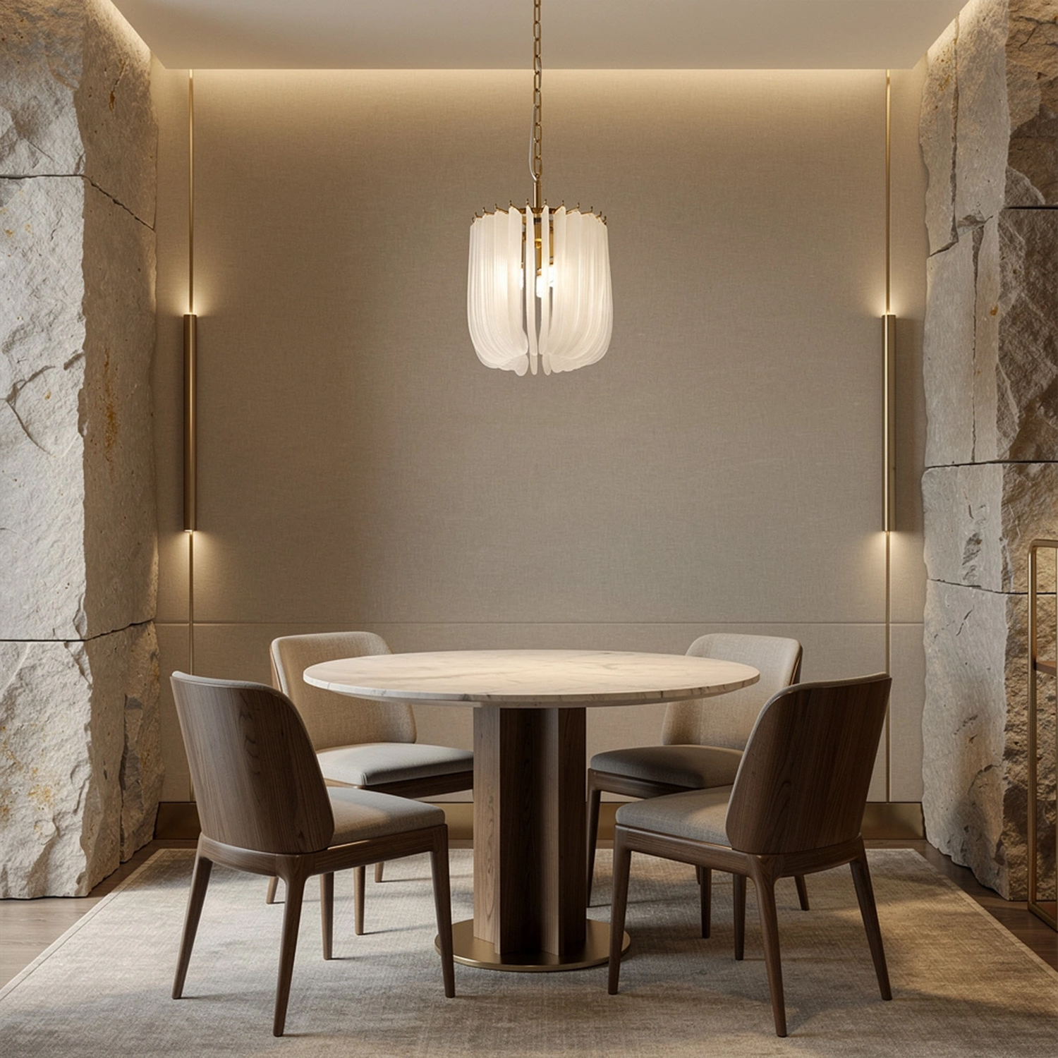 Contemporary Murano Style Glass Chandelier