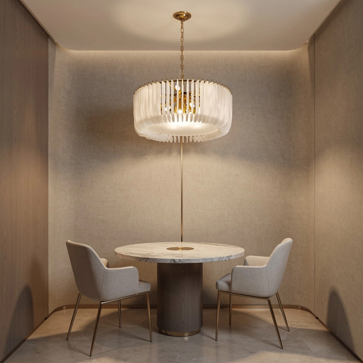 Contemporary Murano Style Glass Chandelier