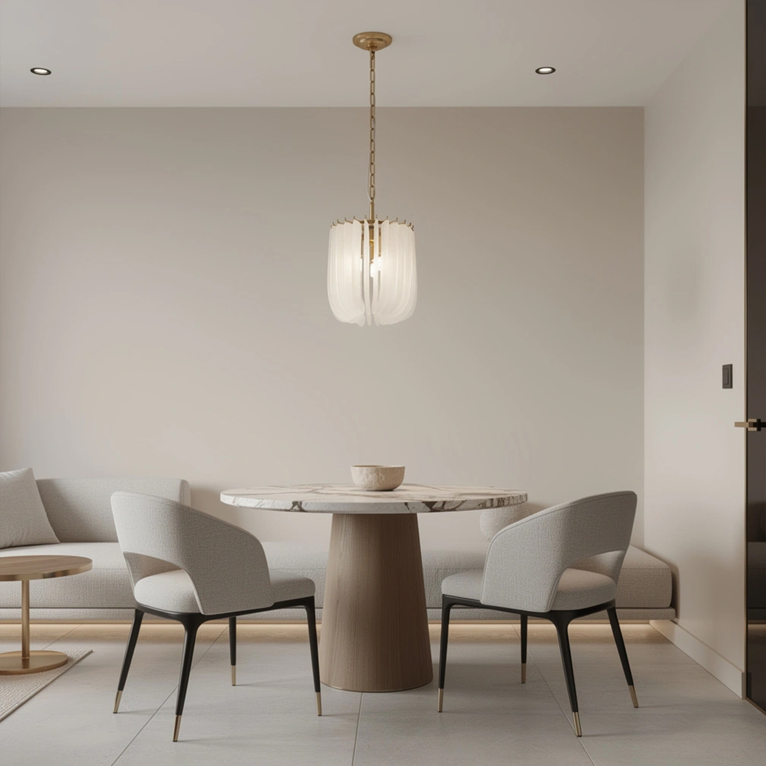 Contemporary Murano Style Glass Chandelier