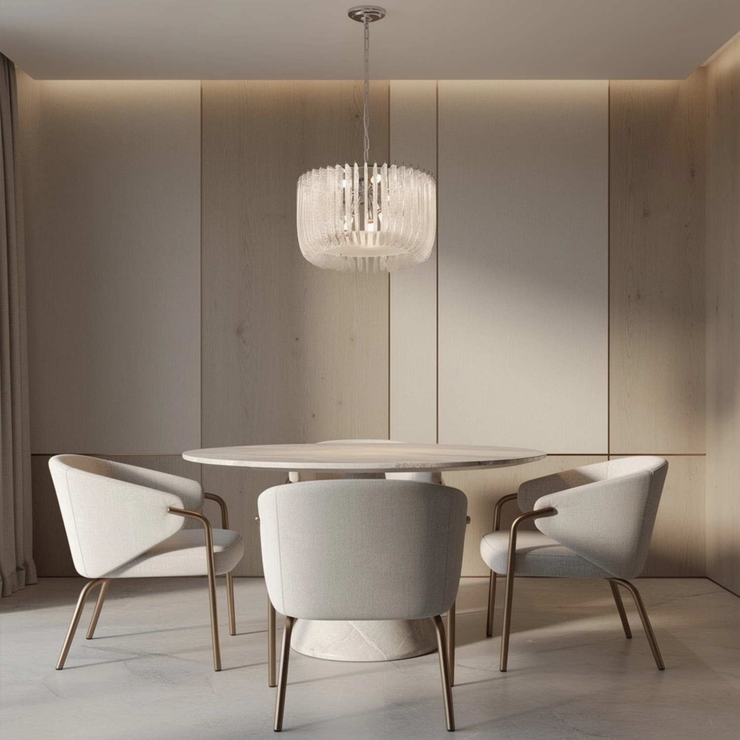 Contemporary Murano Style Glass Chandelier