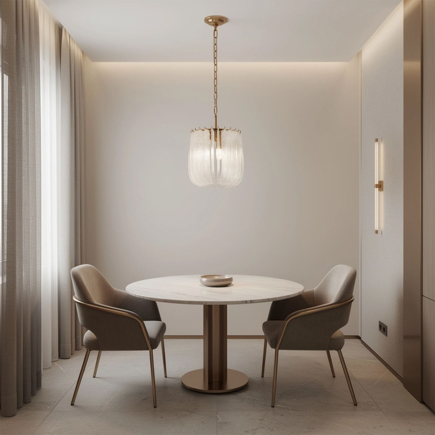 Contemporary Murano Style Glass Chandelier
