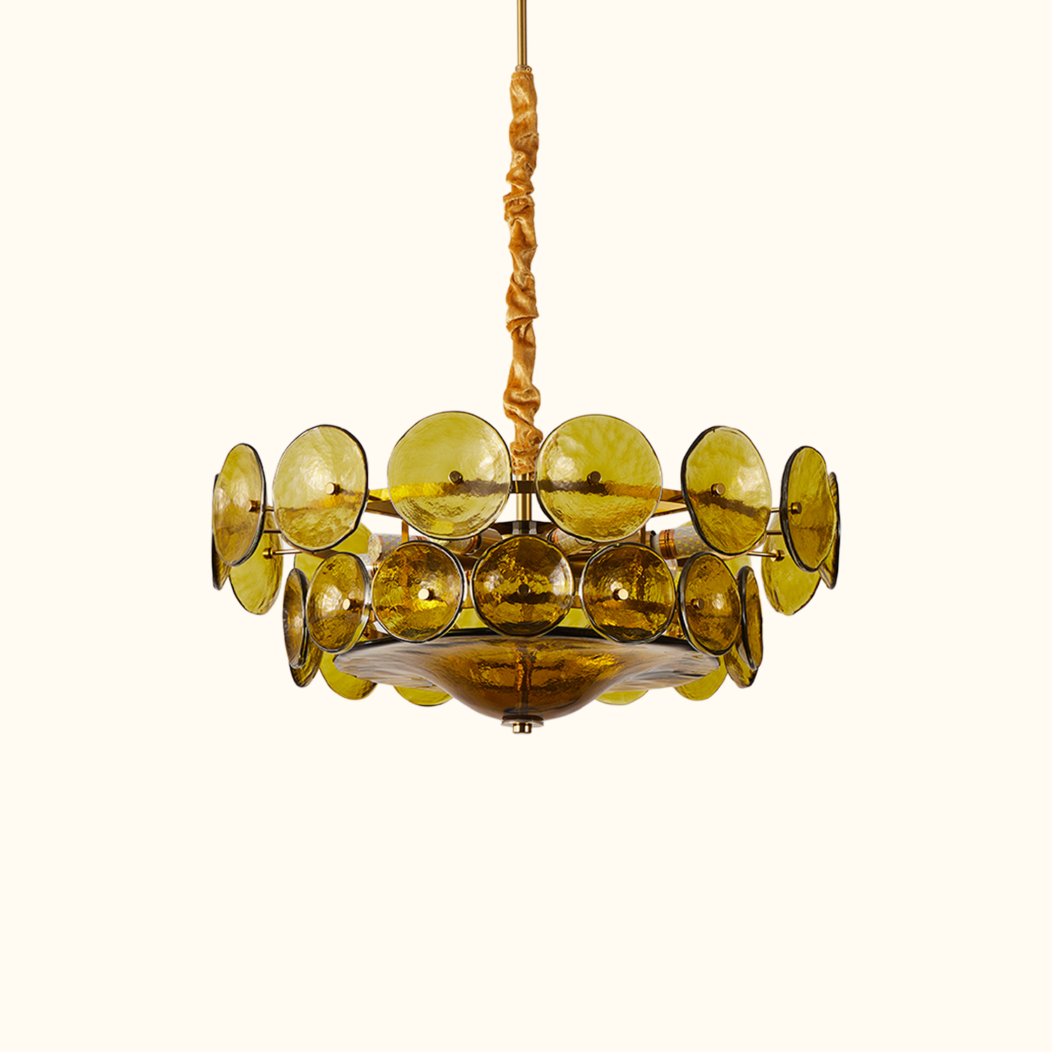 Corolla Green Murano Glass Chandelier
