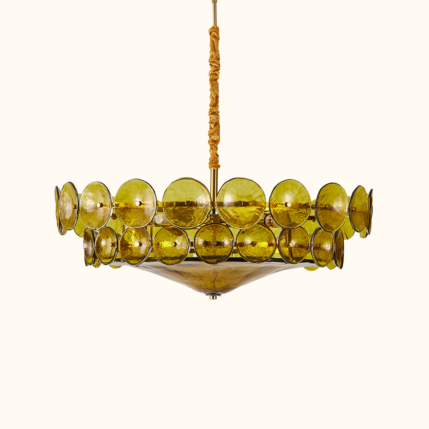 Corolla Green Murano Glass Chandelier