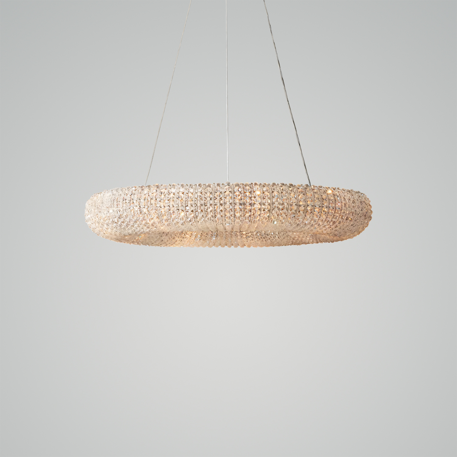 Crystal Halo Clear Round LED Chandelier