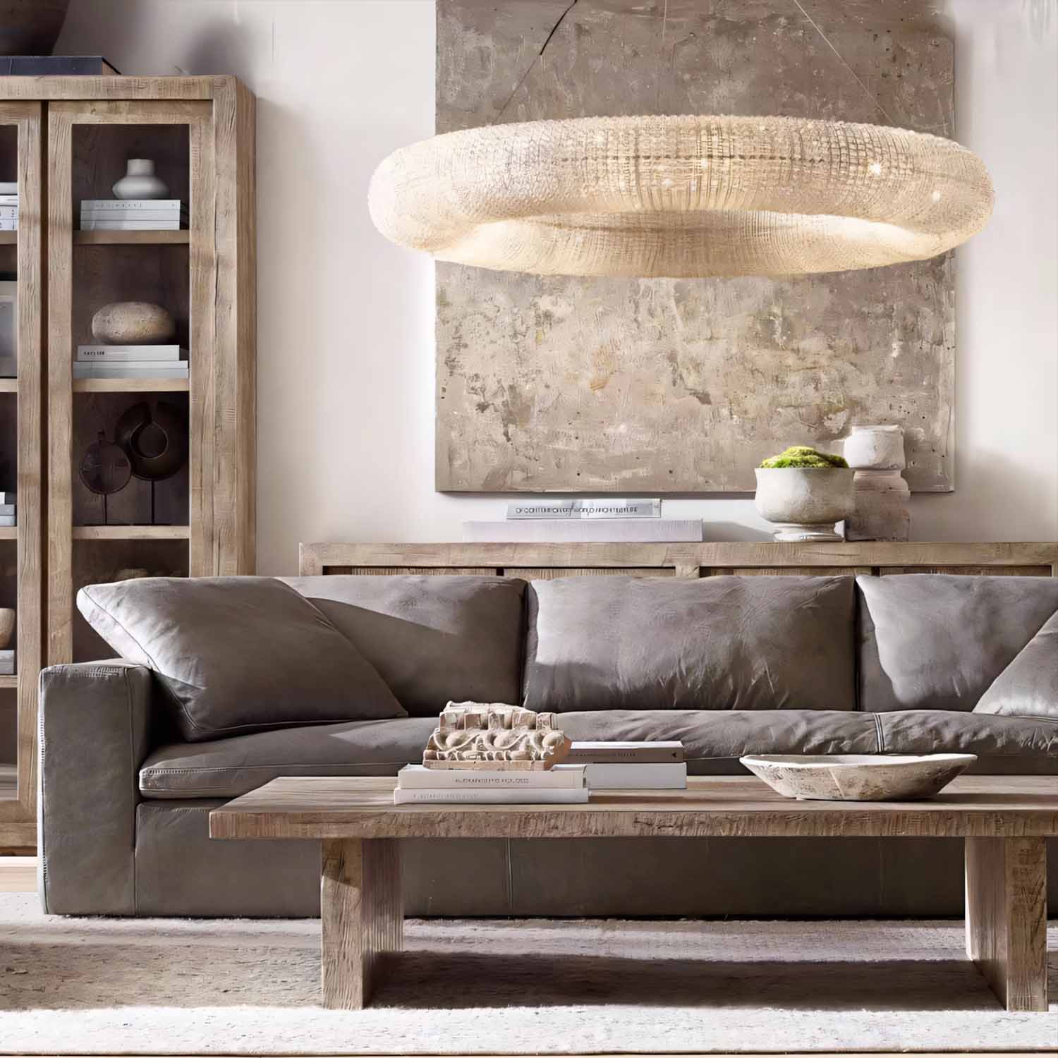 Crystal Halo Clear Round LED Chandelier