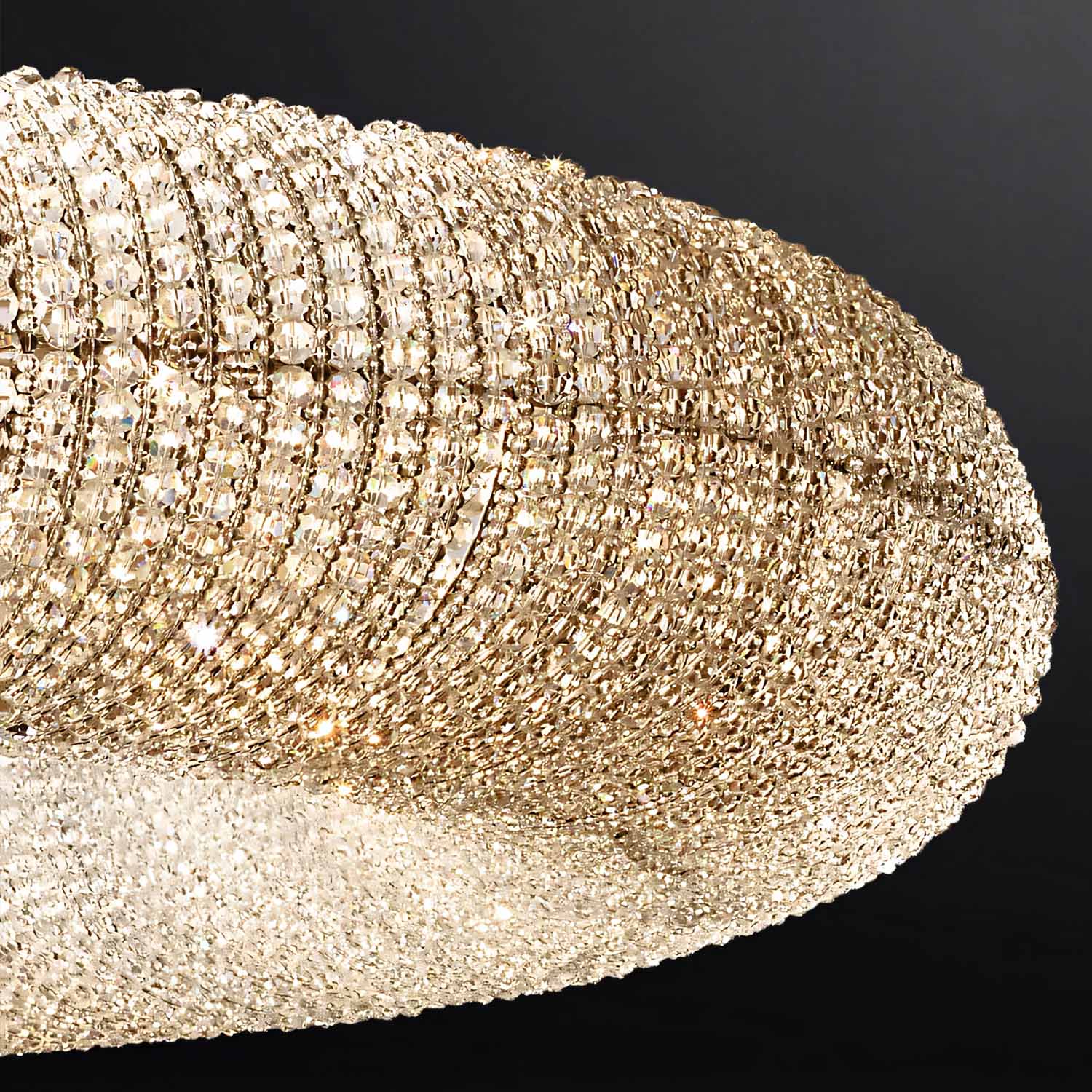 Crystal Halo Clear Round LED Chandelier