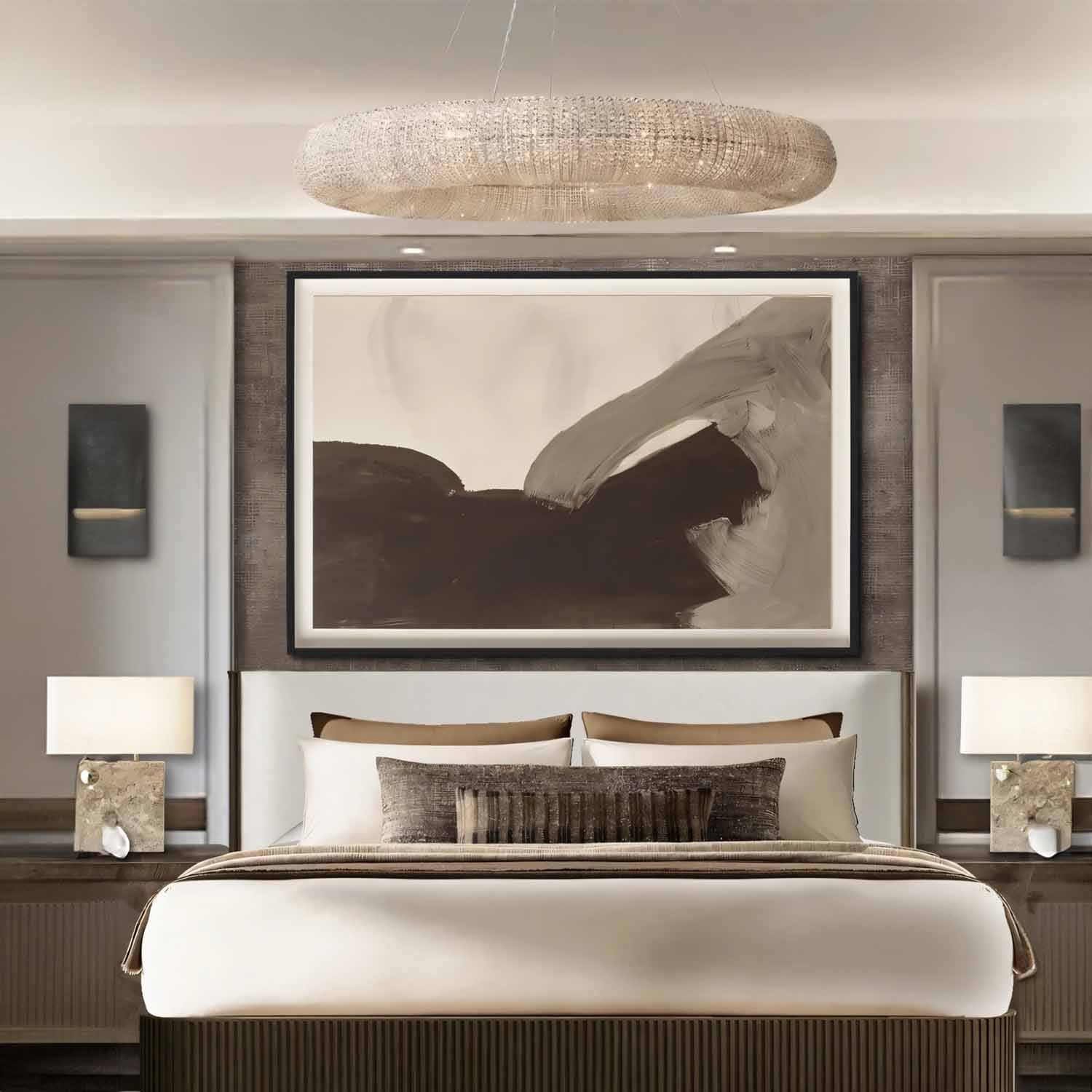 Crystal Halo Clear Round LED Chandelier