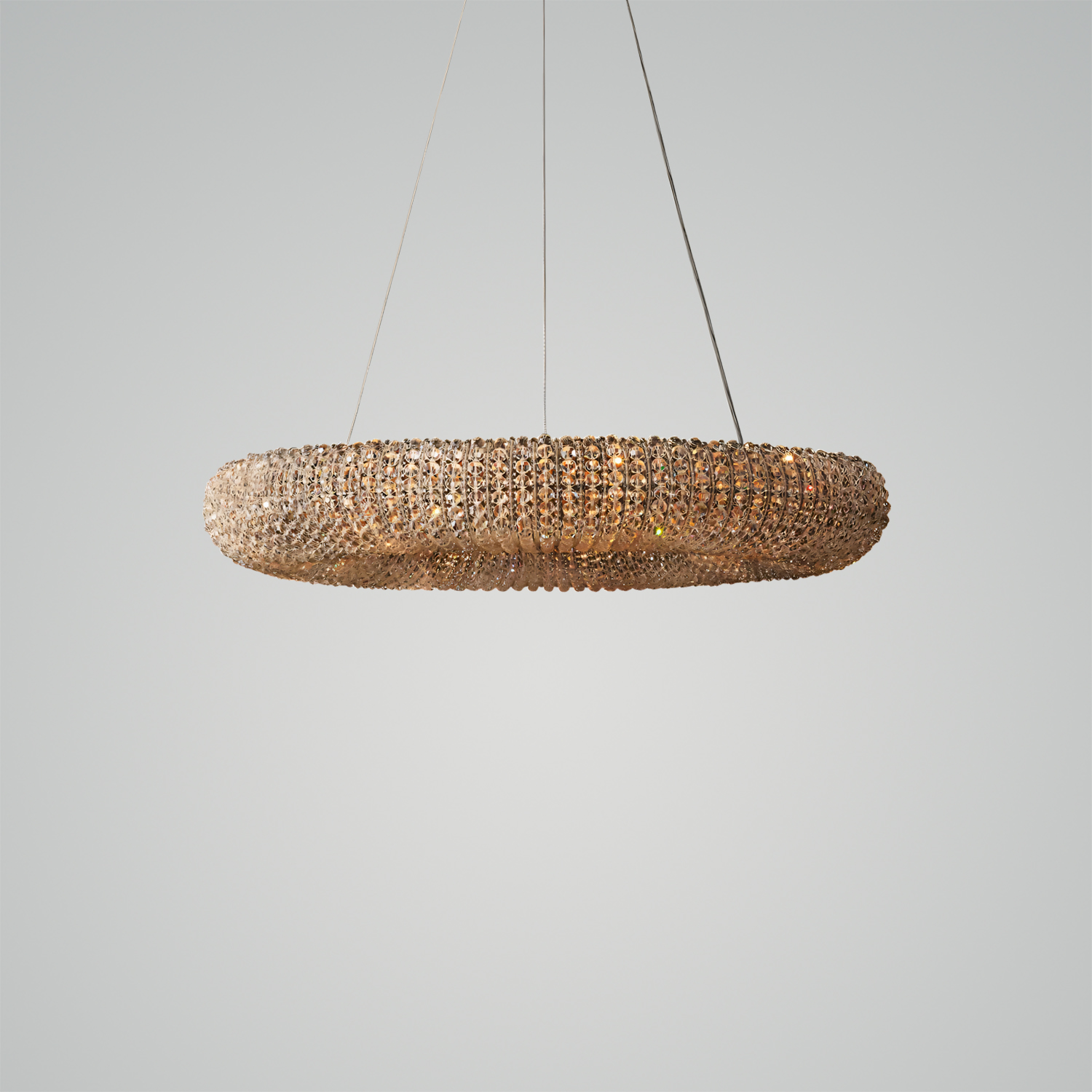 Crystal Halo Clear Round LED Chandelier