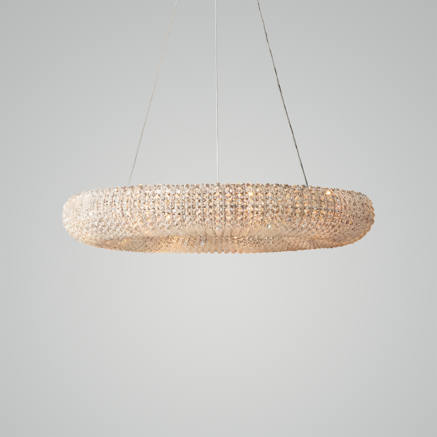 Crystal Halo Clear Round LED Chandelier