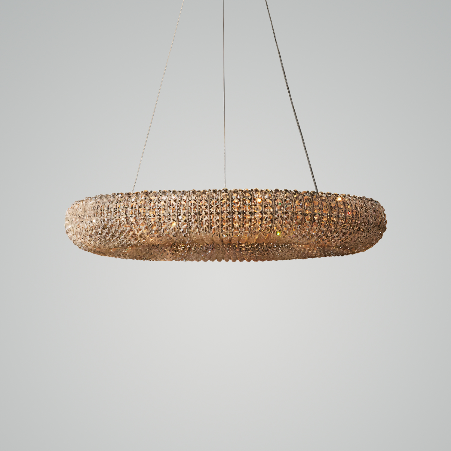 Crystal Halo Clear Round LED Chandelier