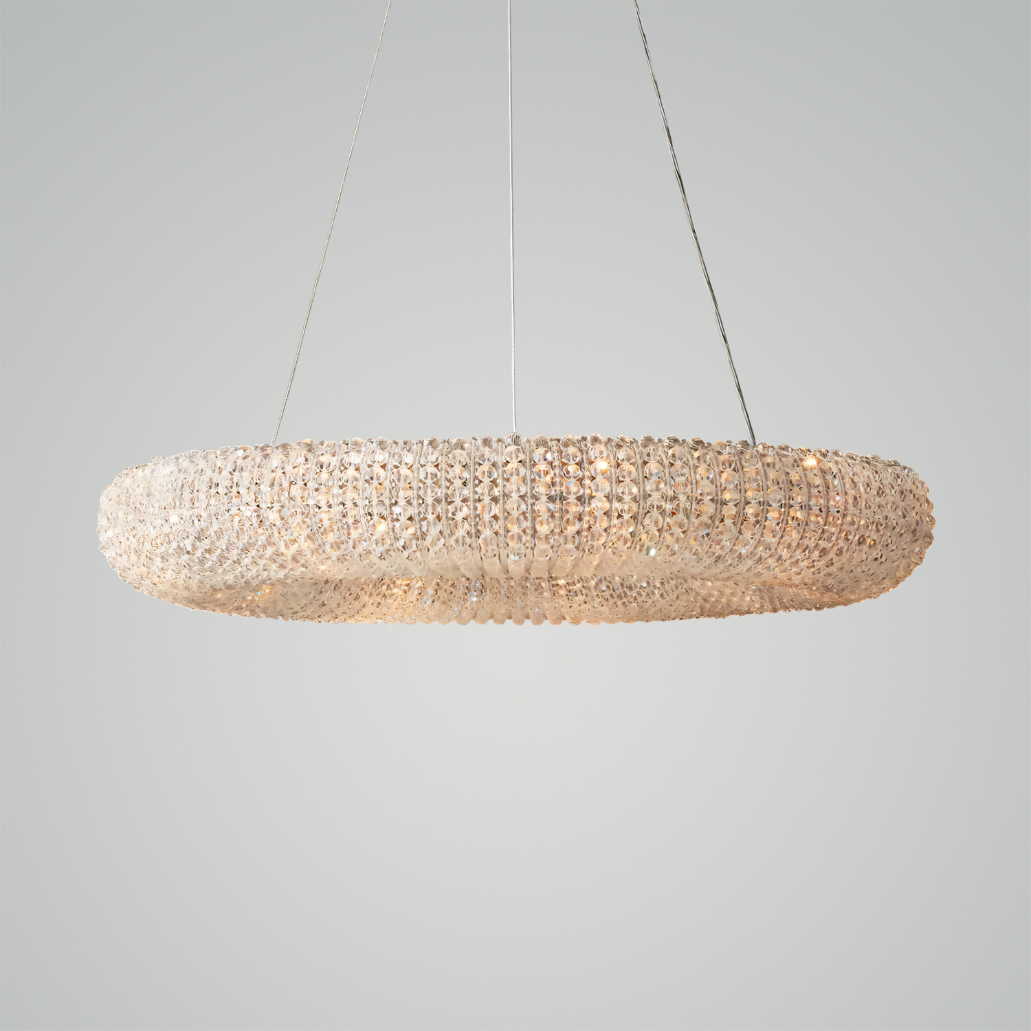 Crystal Halo Clear Round LED Chandelier