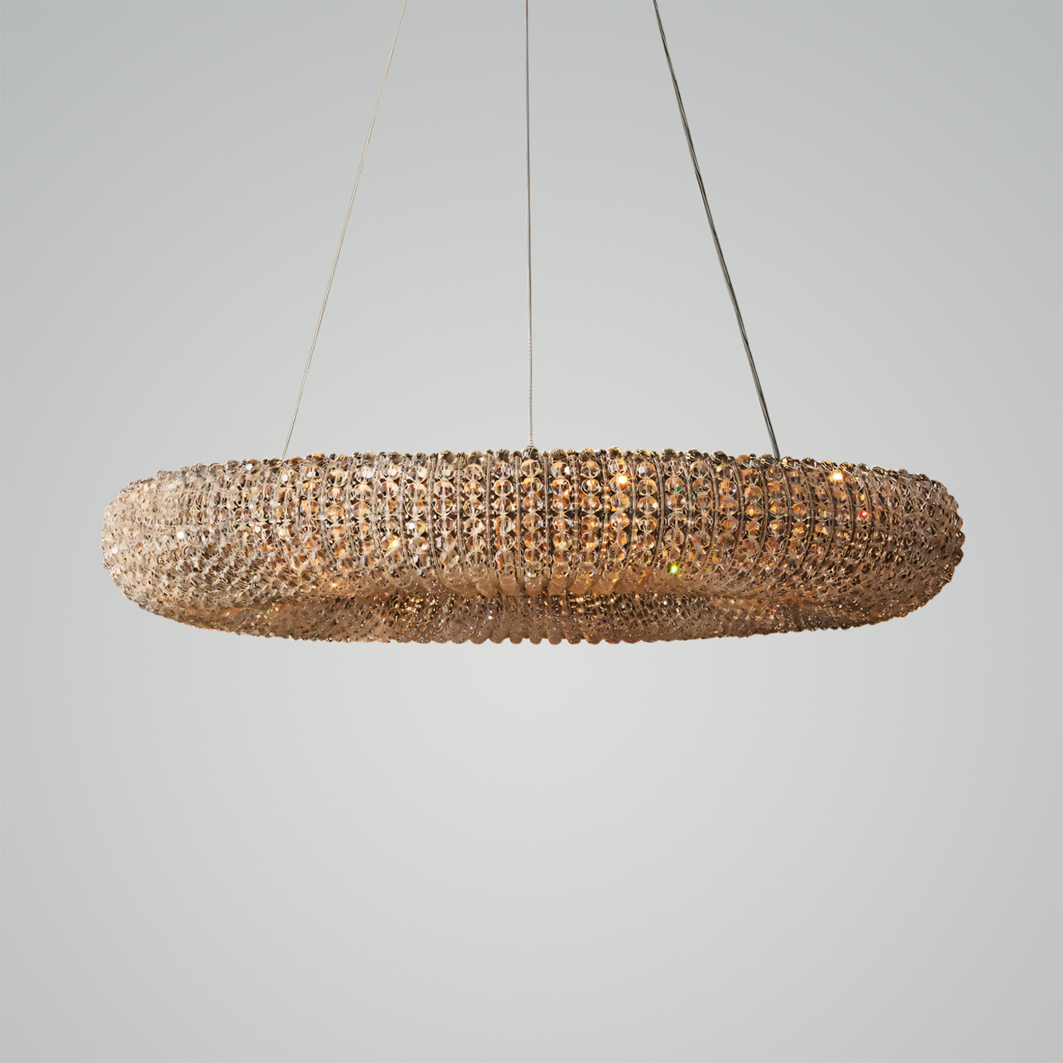 Crystal Halo Clear Round LED Chandelier