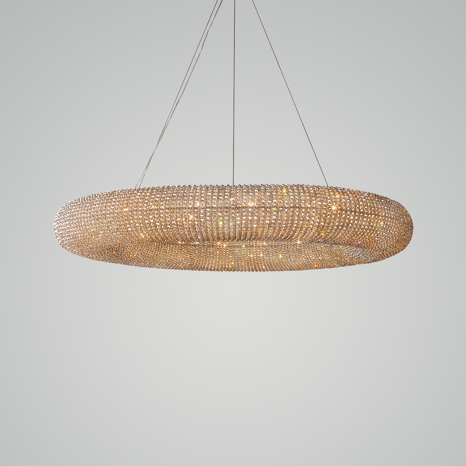 Crystal Halo Clear Round LED Chandelier