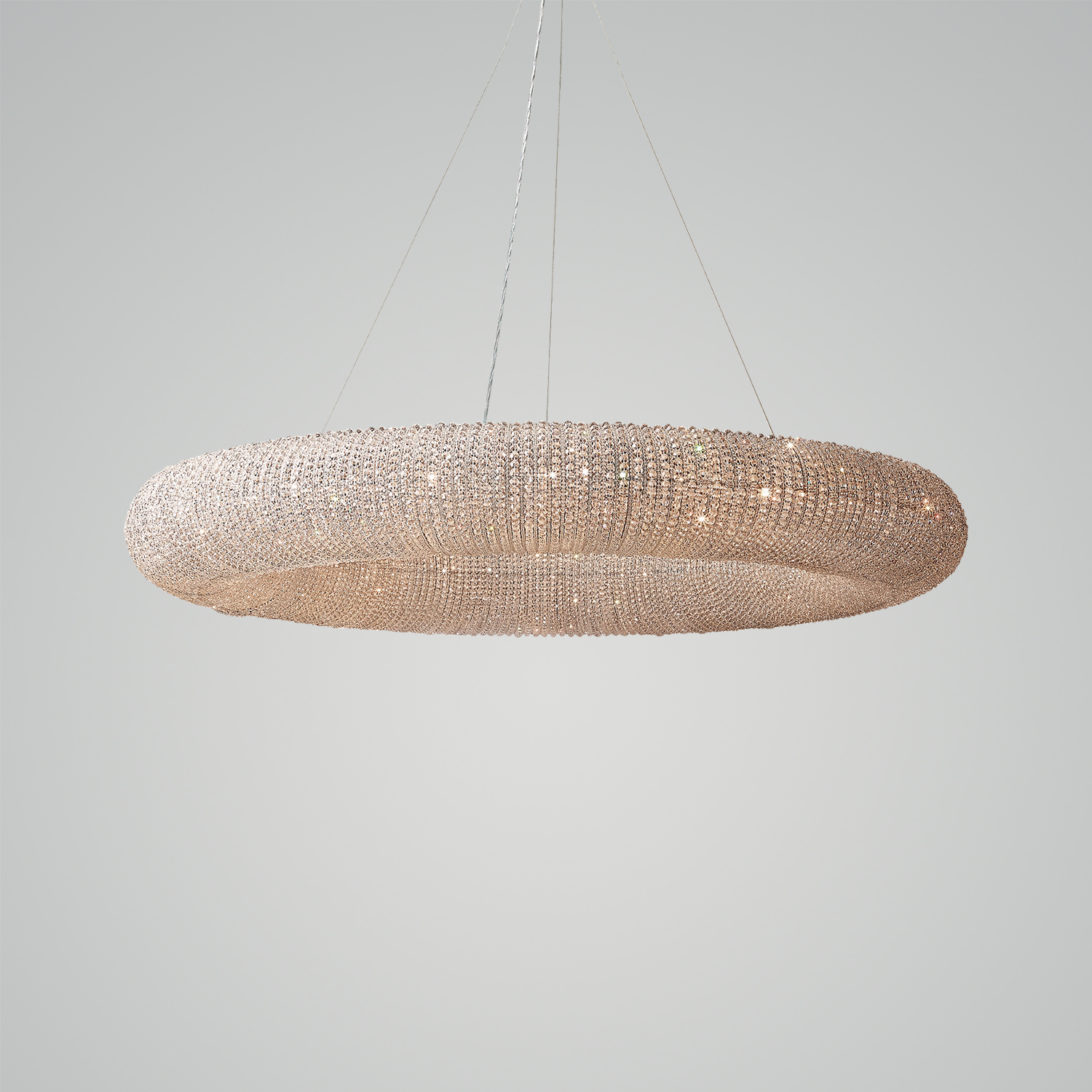 Crystal Halo Clear Round LED Chandelier