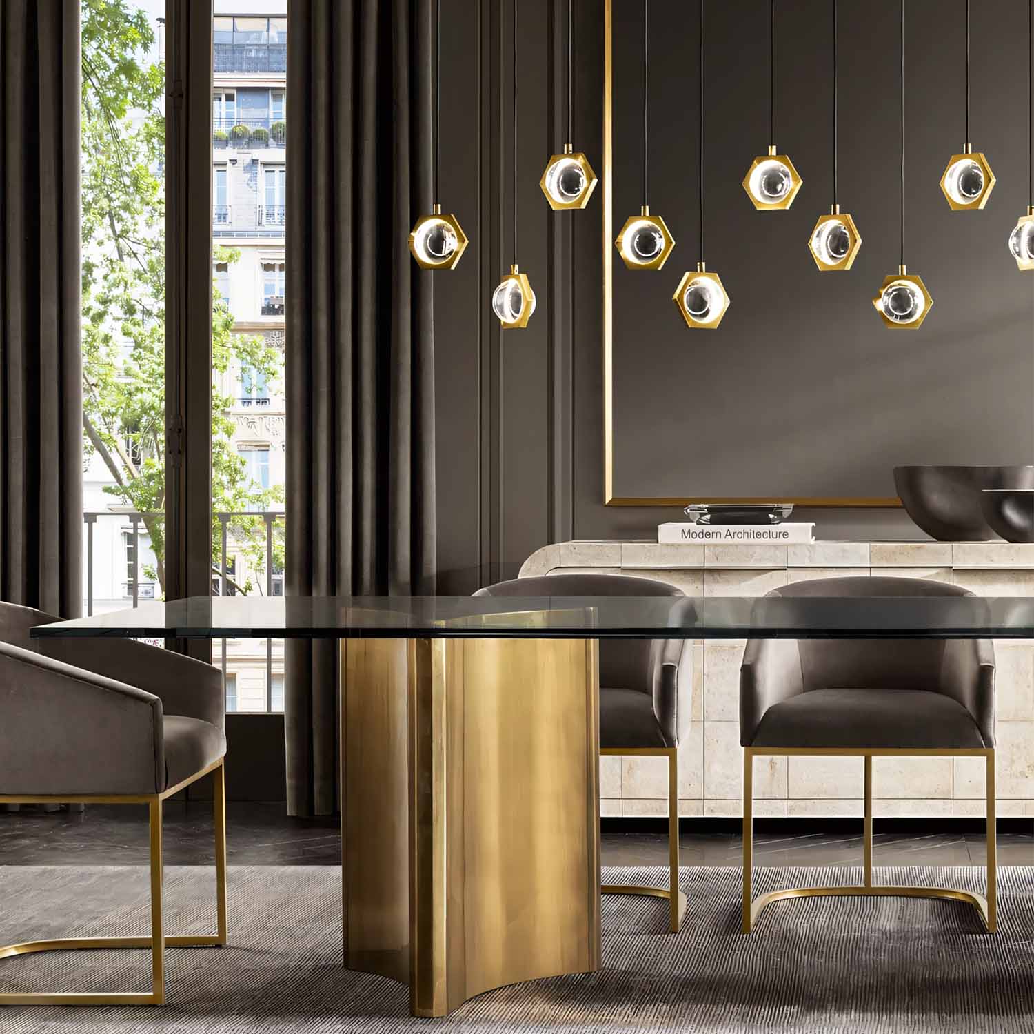 Éclatant Rectangular Pendant Light