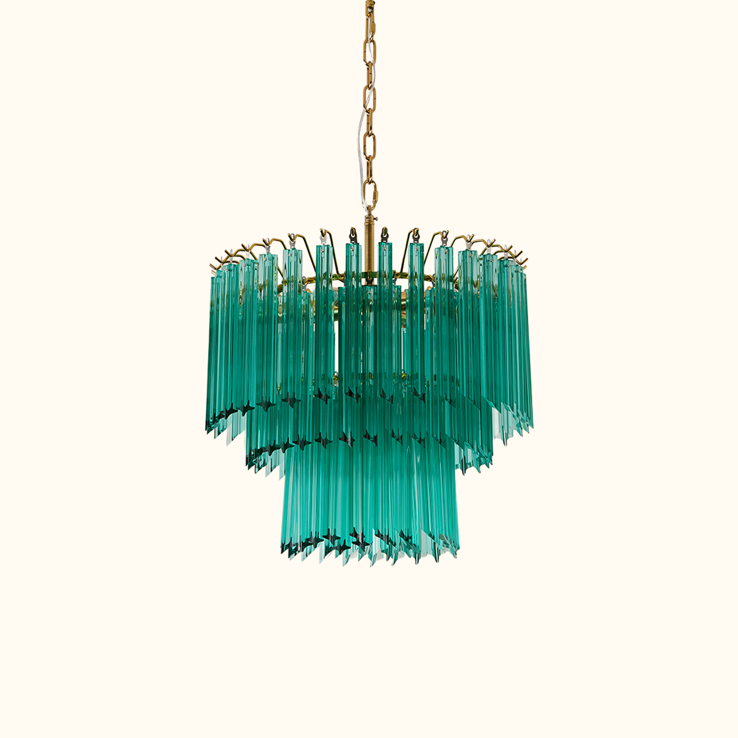 Emerald Cascade Murano Glass Chandelier