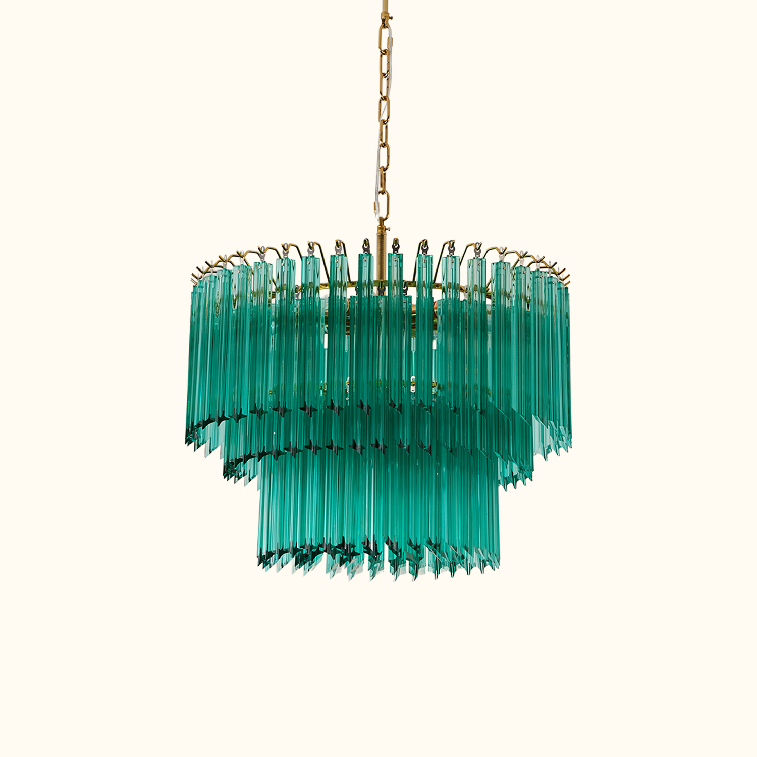 Emerald Cascade Murano Glass Chandelier