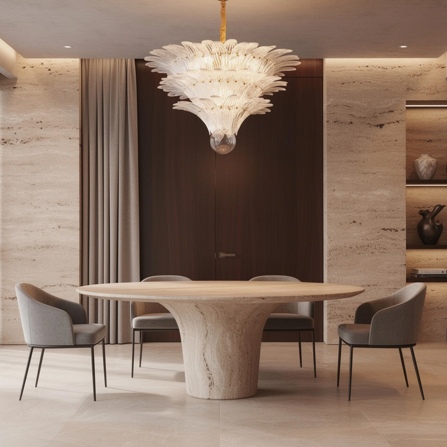 Fantastic Murano Palmette Chandelier