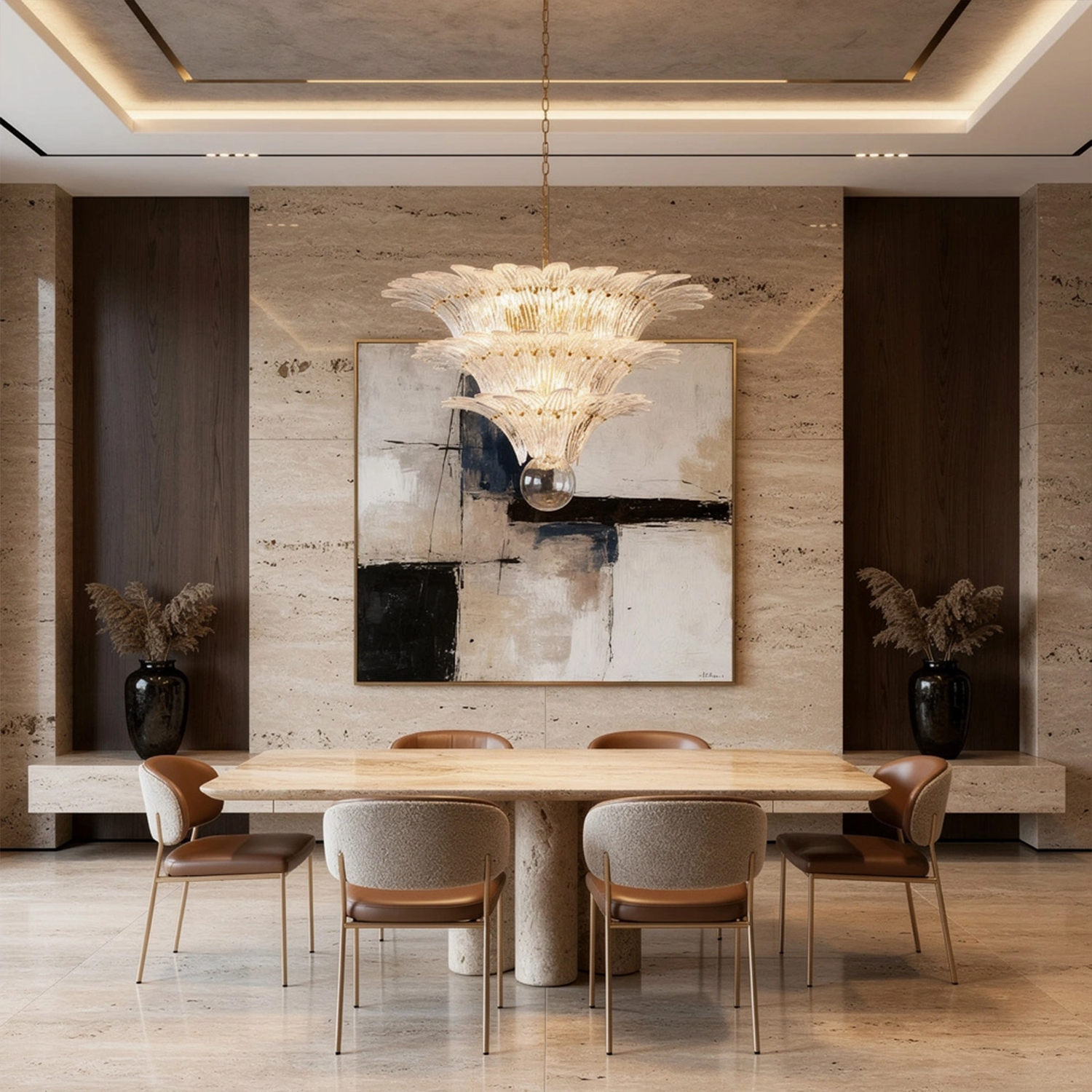 Fantastic Murano Palmette Chandelier