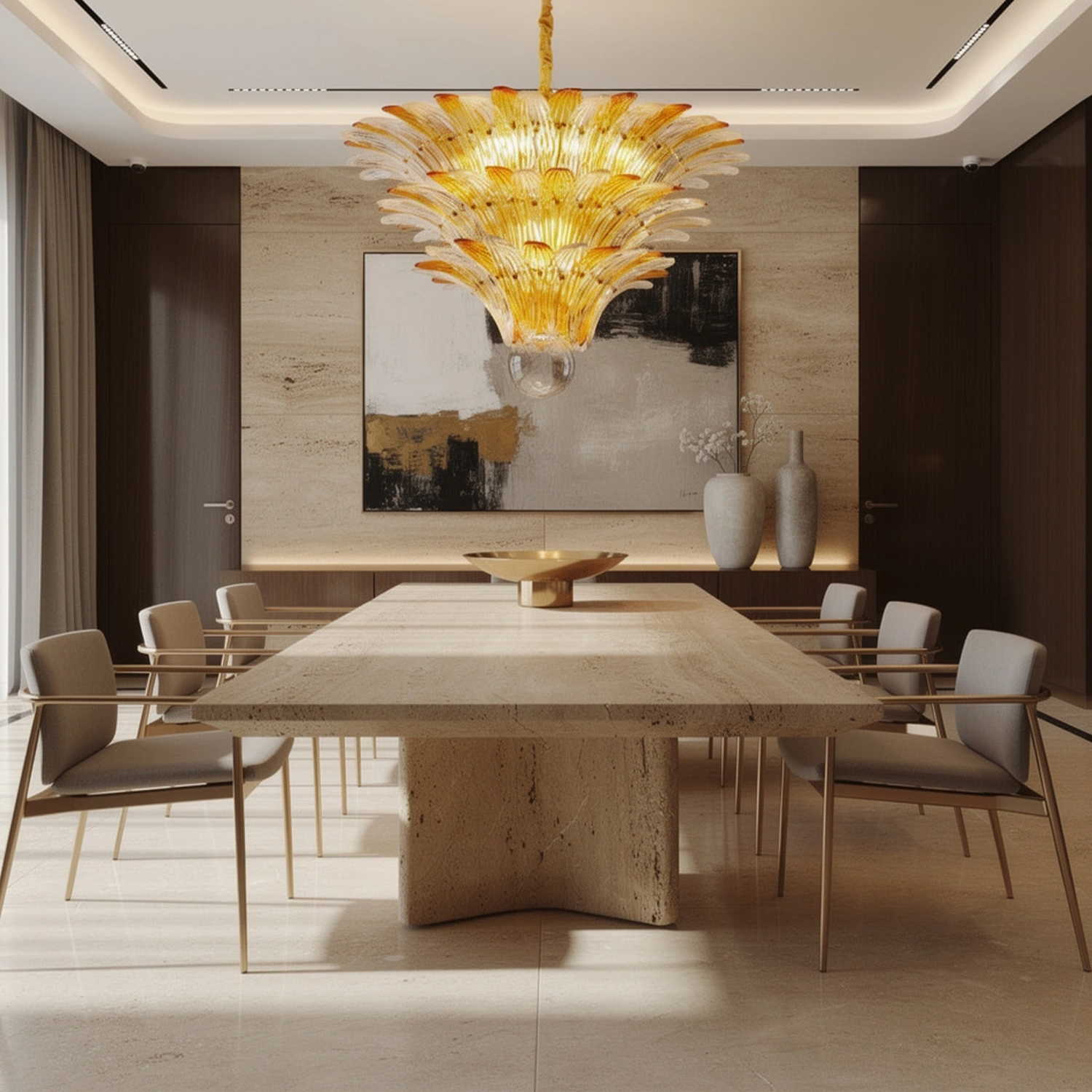 Fantastic Murano Palmette Chandelier