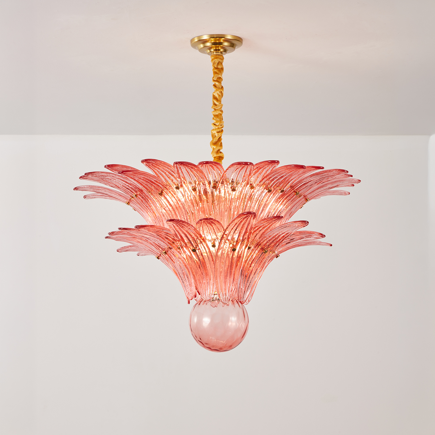 Fantastic Small Murano Palmette Chandelier