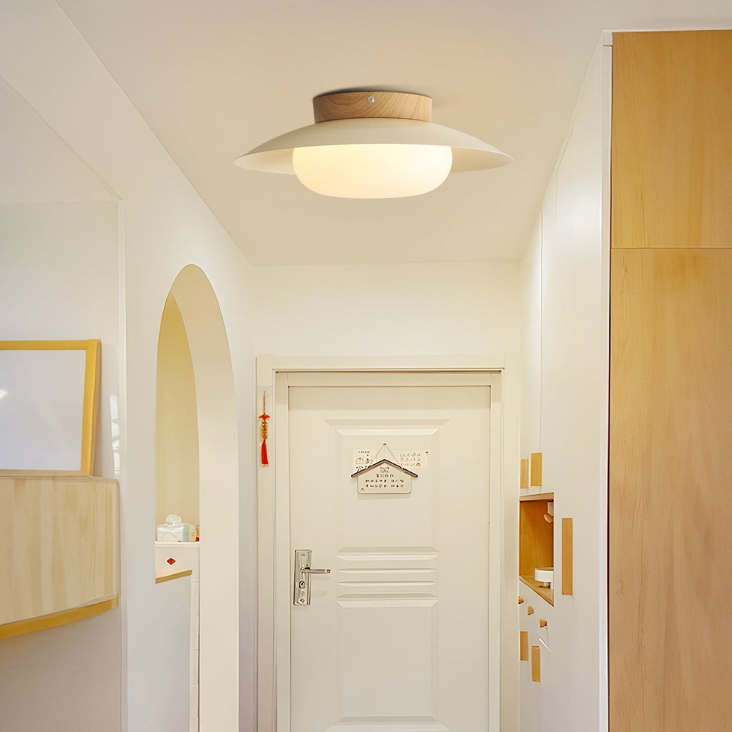 French Acrylic Round Ceiling Light