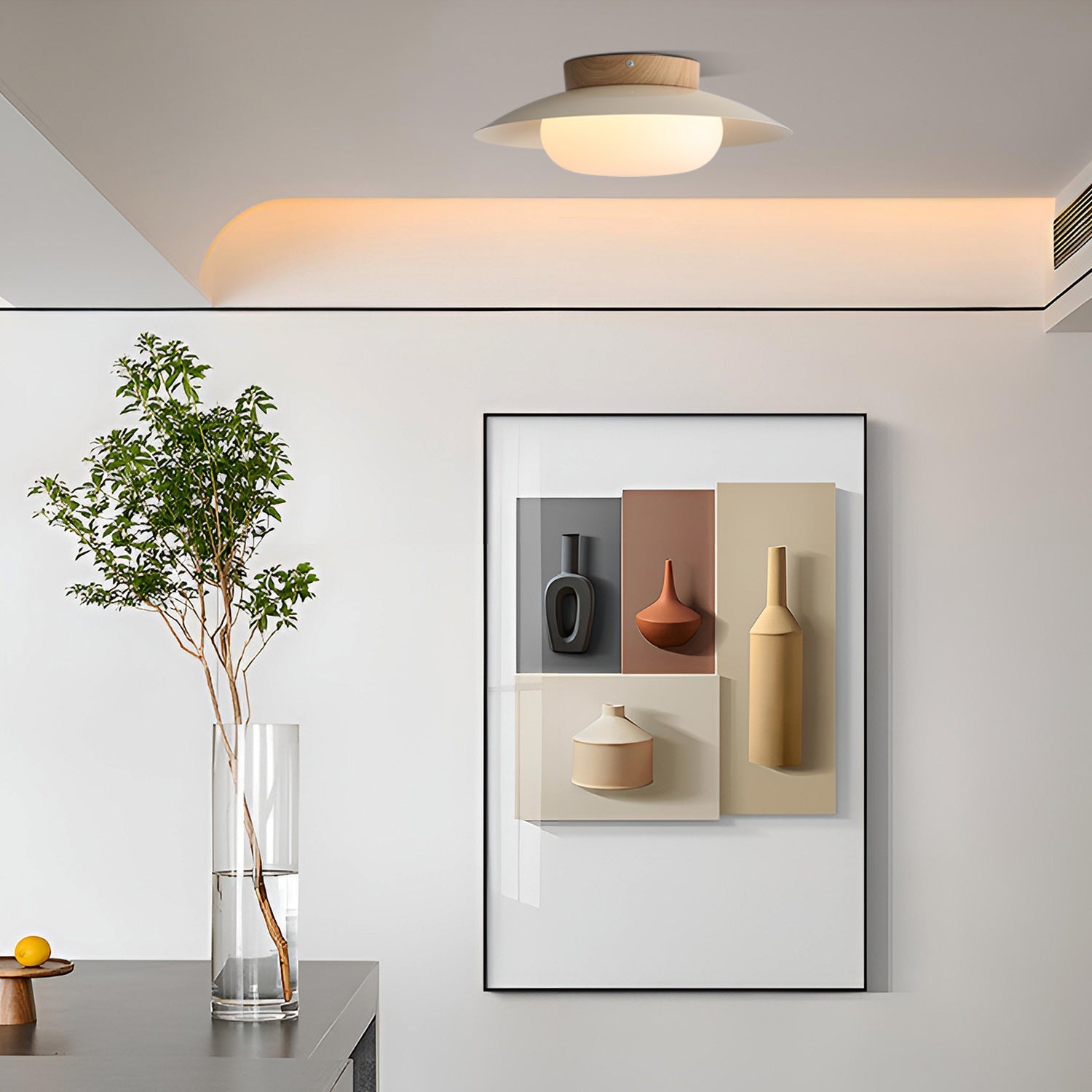 French Acrylic Round Ceiling Light