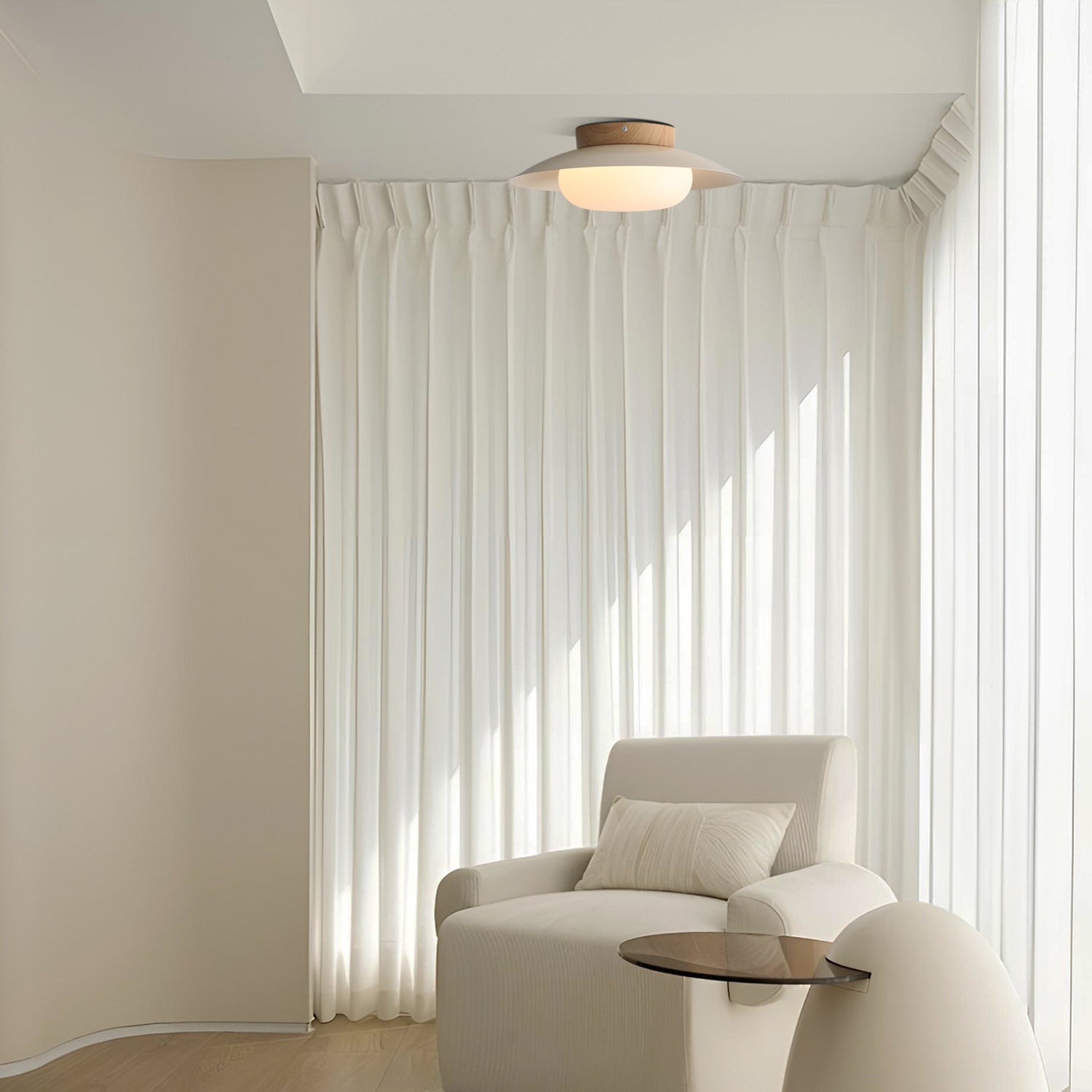 French Acrylic Round Ceiling Light