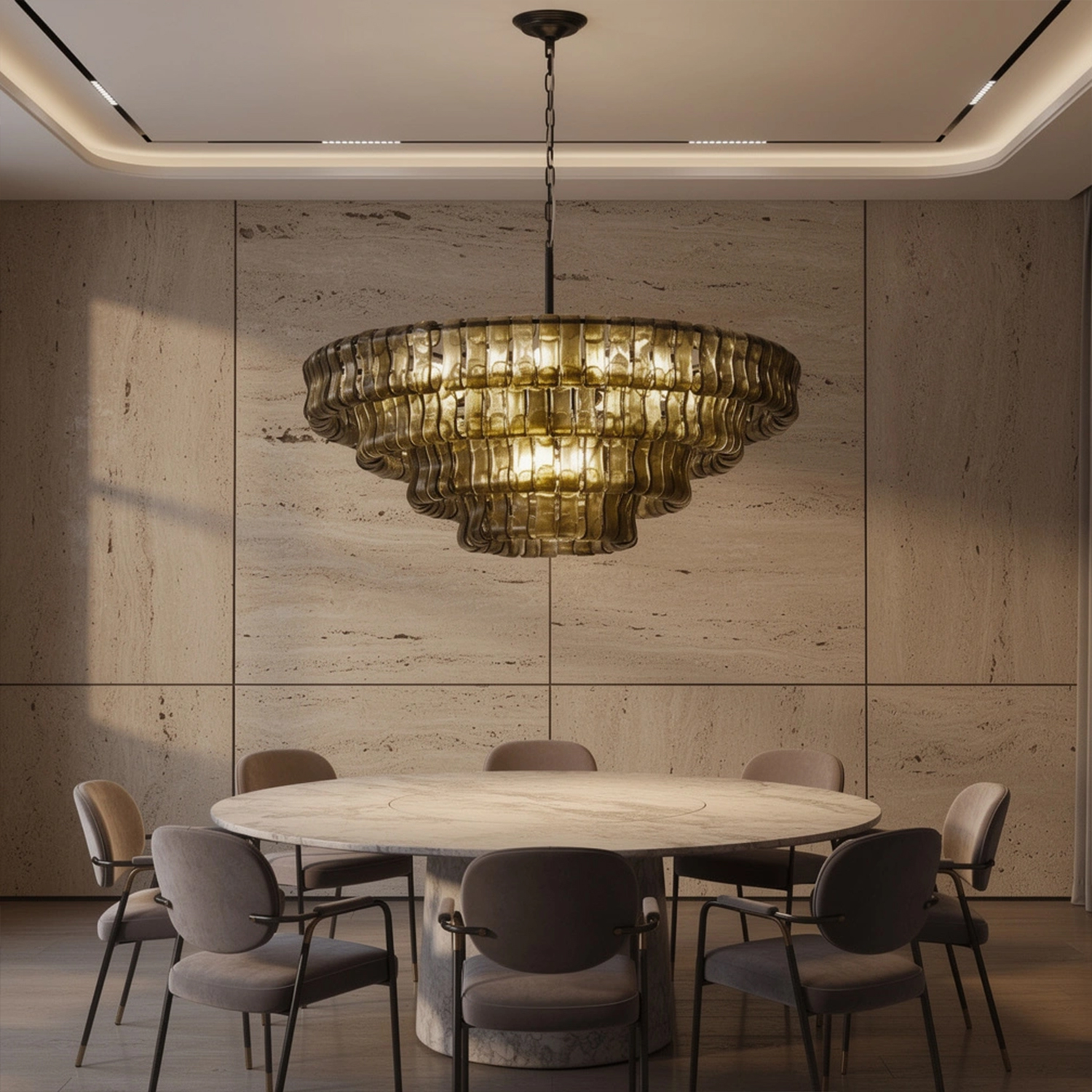 Ghiaccio Round Chandelier