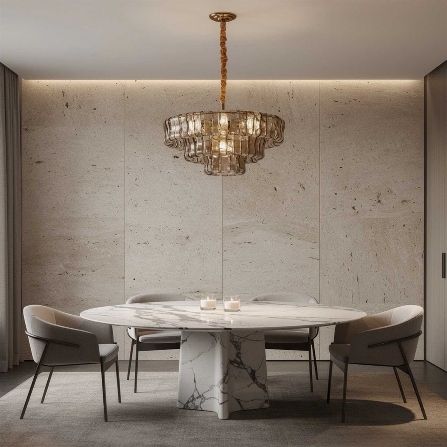 Ghiaccio Round Chandelier
