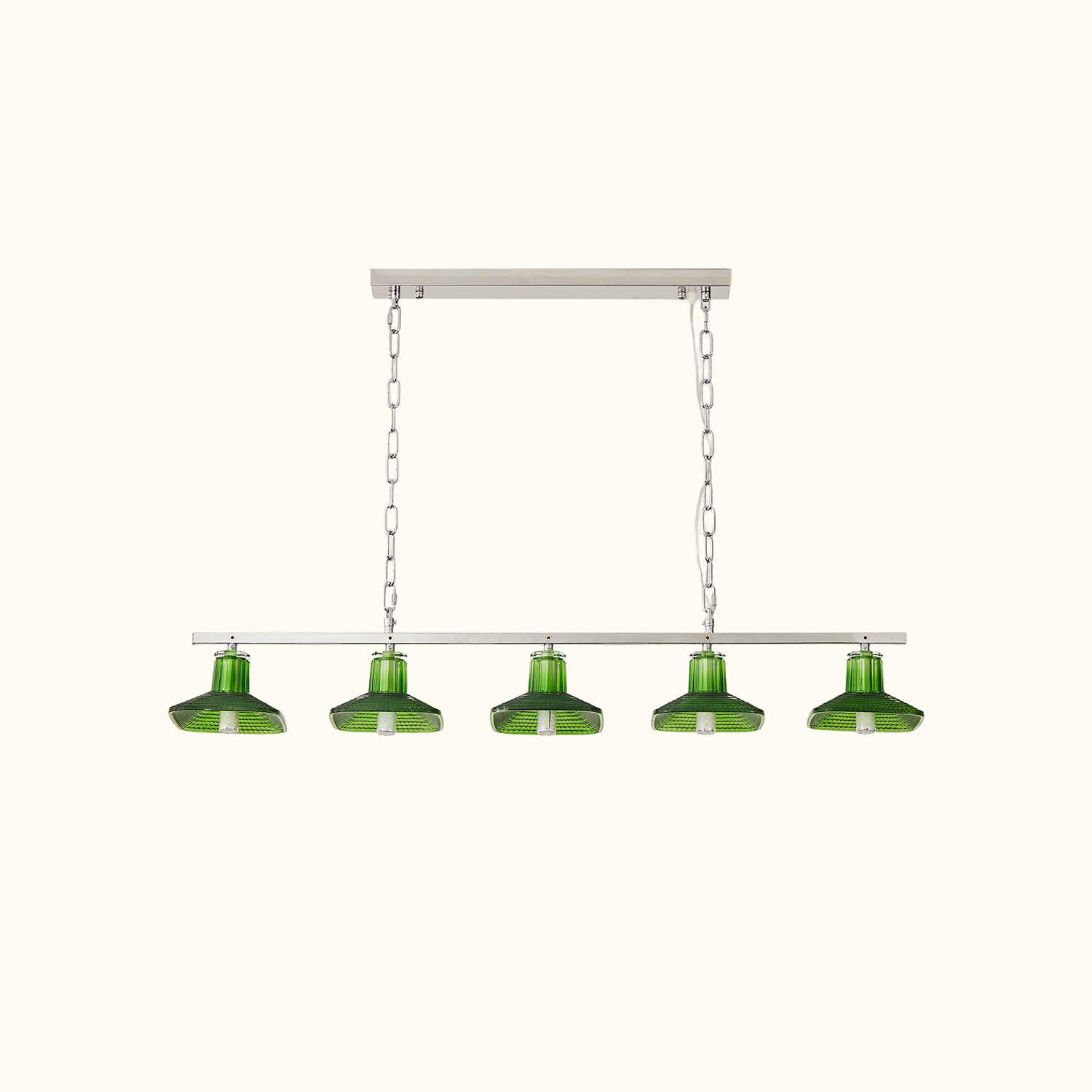 Green Crystal Linear Pendant Light by Carl 1960s