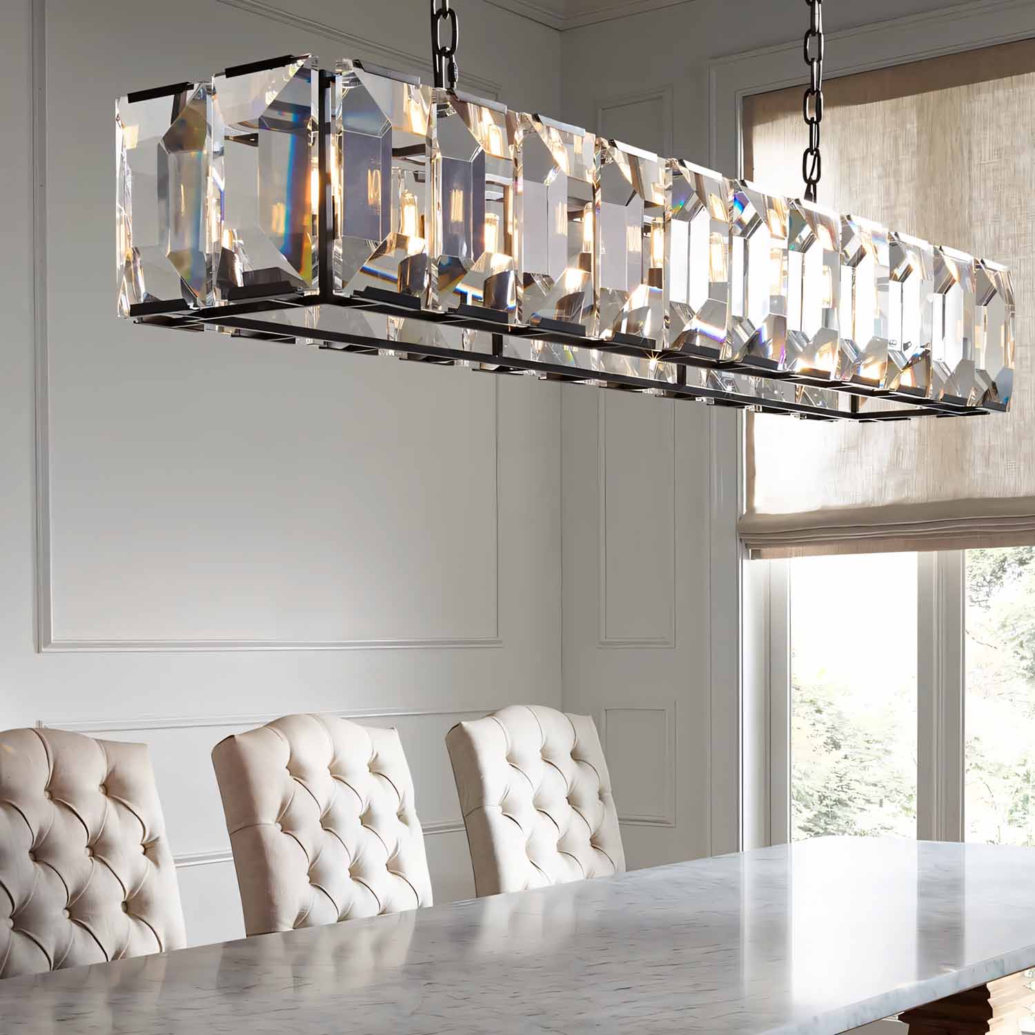 Harlow Crystal Rectangular Chandelier