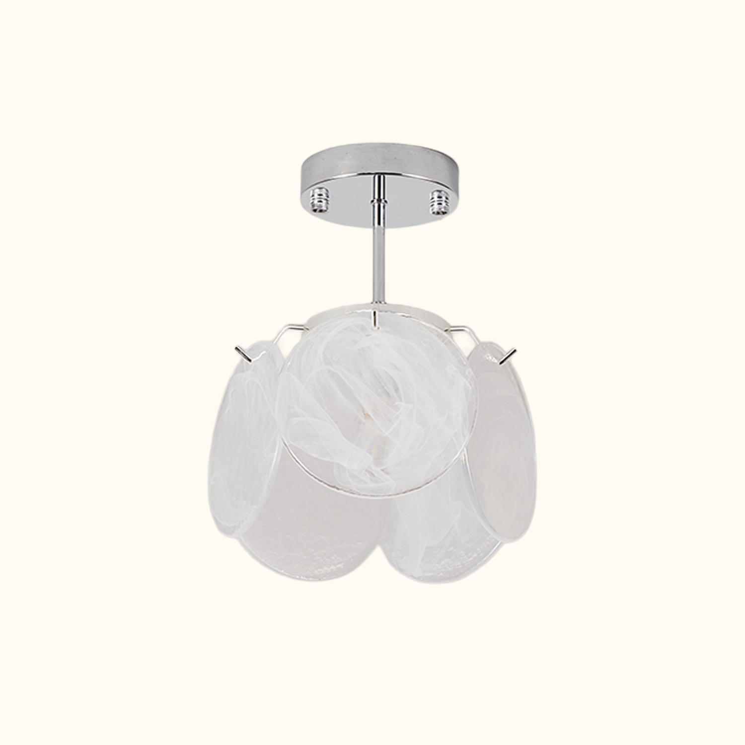 Italian Disc Ceiling Lamp Murano Glass 1970s