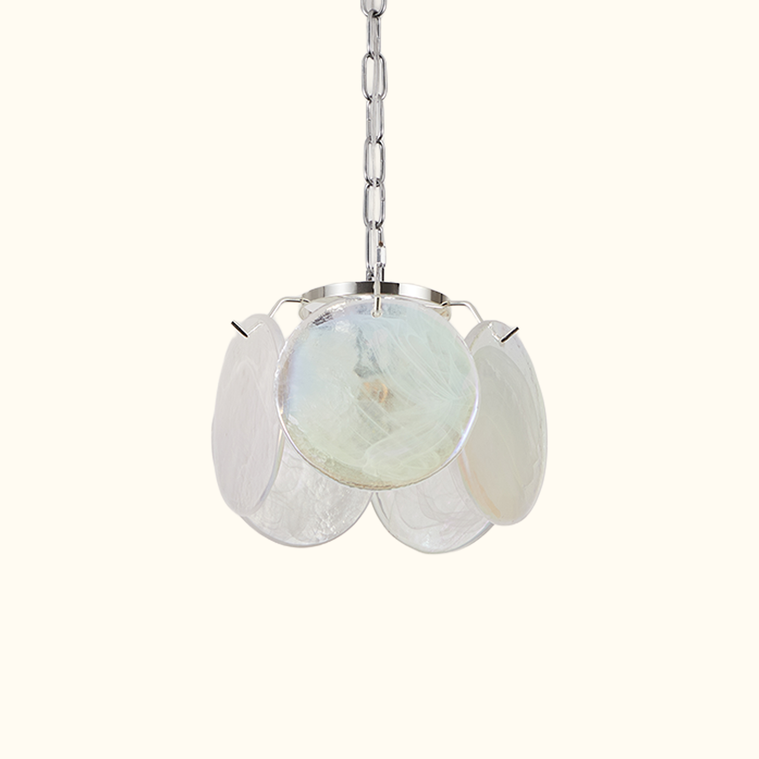 Italian Disc Pendent Lamp Murano Glass 1970s