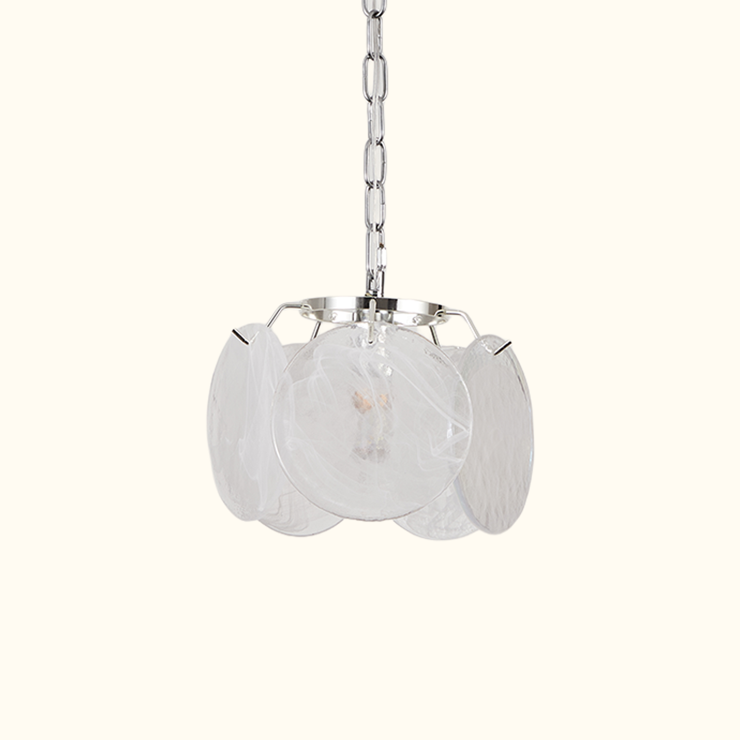 Italian Disc Pendent Lamp Murano Glass 1970s