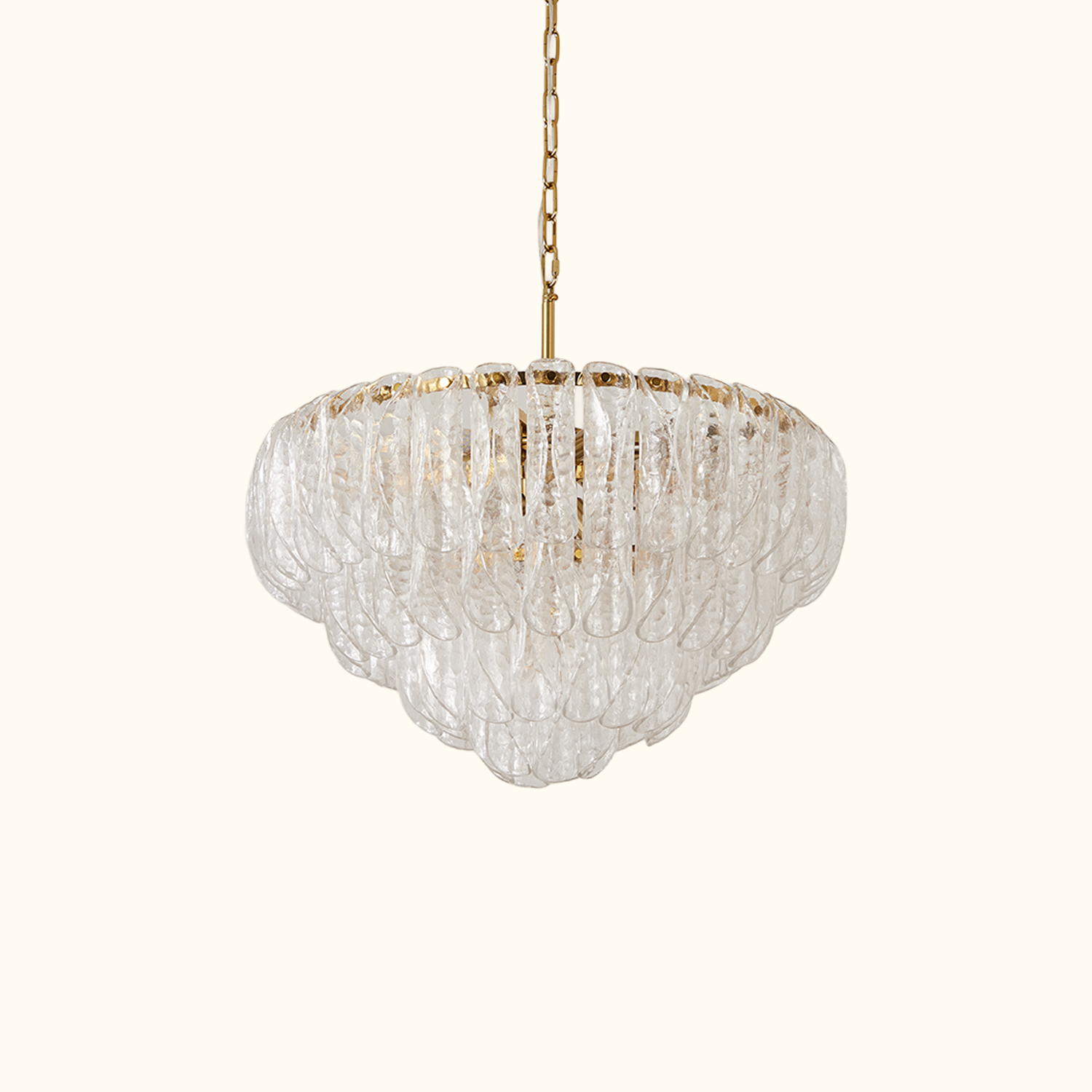 Italian Handcrafted Glass Cascade Chandelier